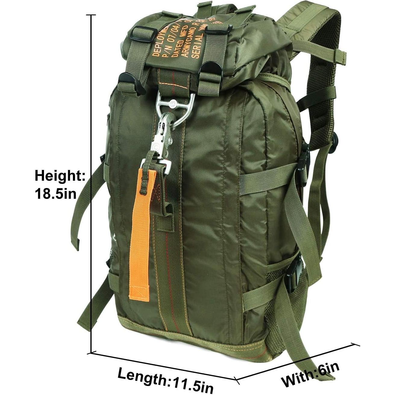 Mochila Táctica PAIWPHLI Verde 15L Impermeable con Molle