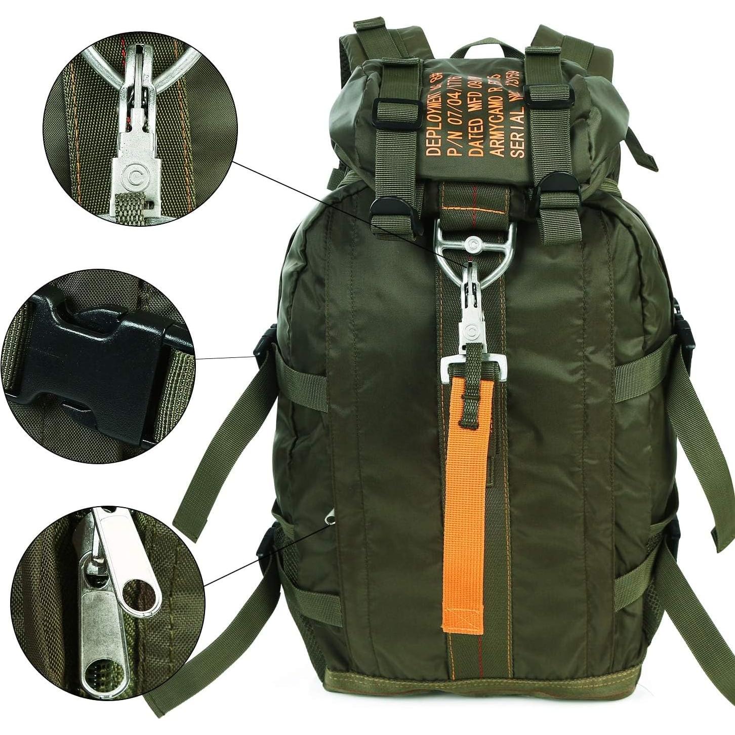 Mochila Táctica PAIWPHLI Verde 15L Impermeable con Molle