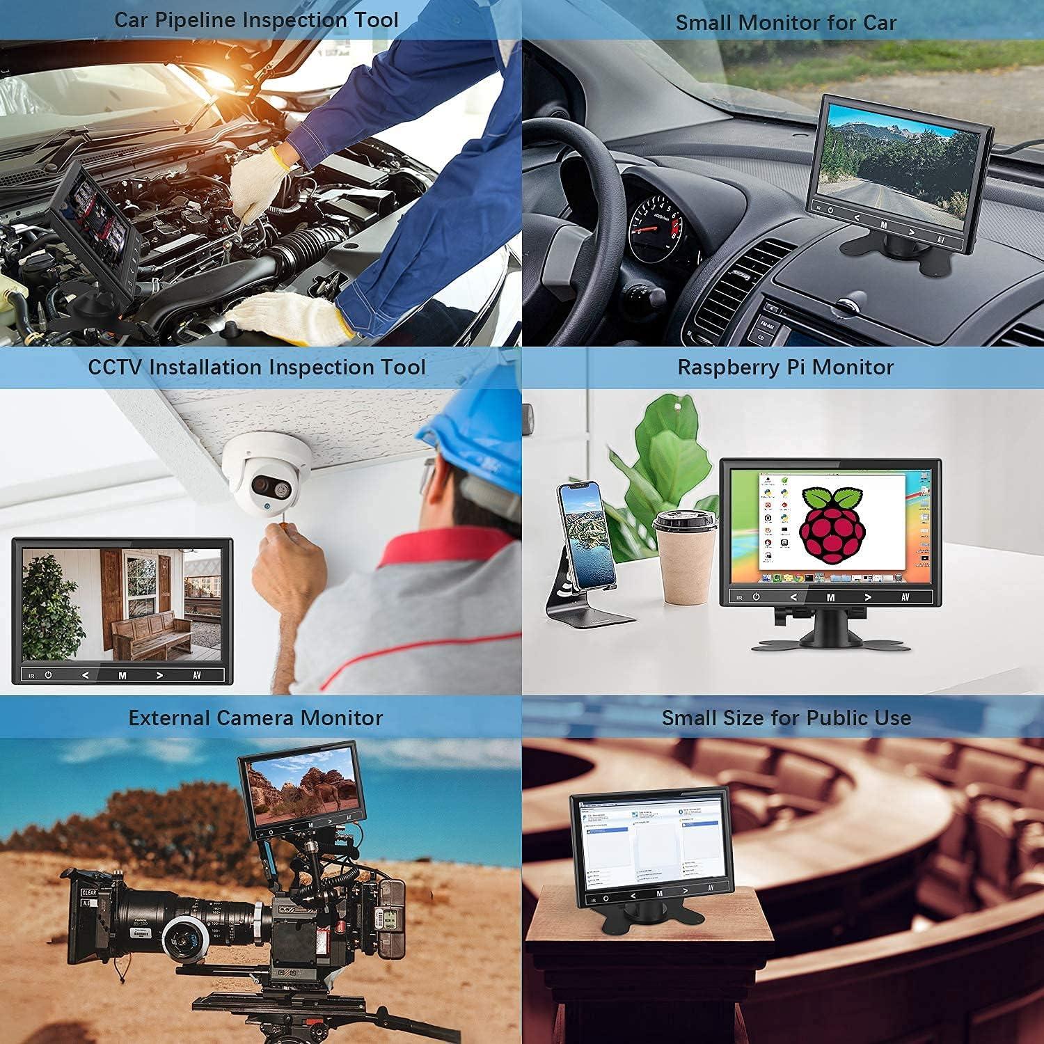 Monitor Mini 7" Haiway HDMI VGA AV 1024x600 IPS Portátil