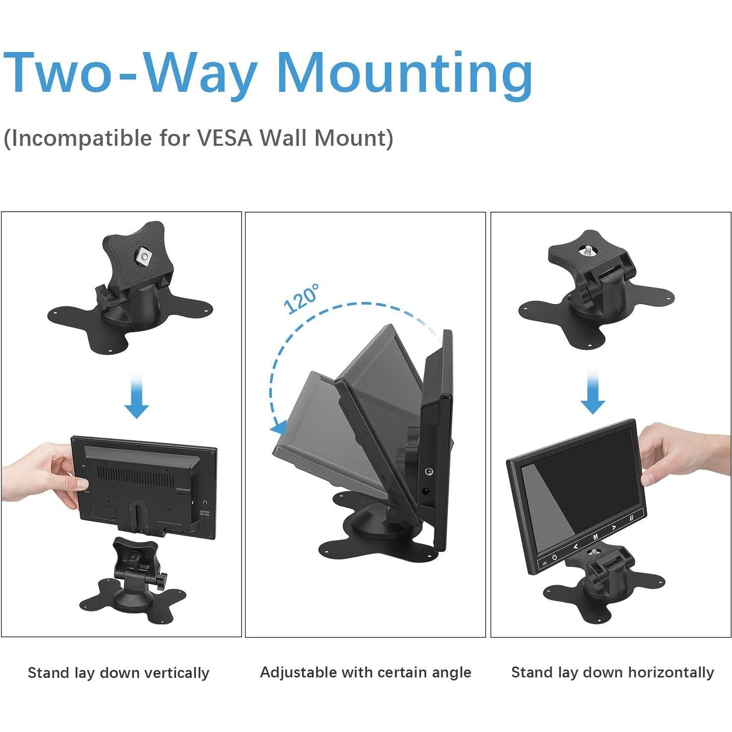 Monitor Mini 7" Haiway HDMI VGA AV 1024x600 IPS Portátil