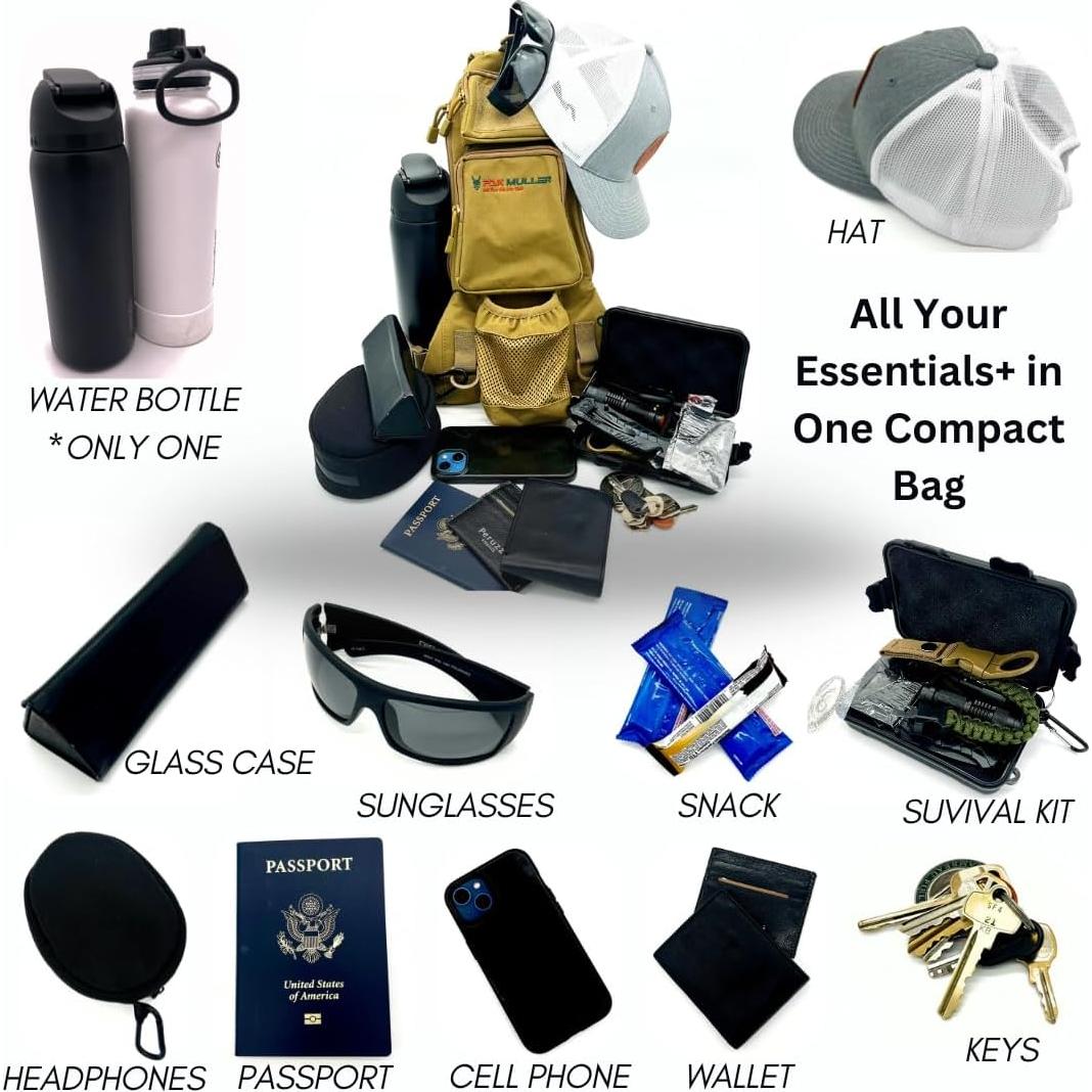 Bolso Cruzado Pak Muller con Soporte para Botella 1,18L