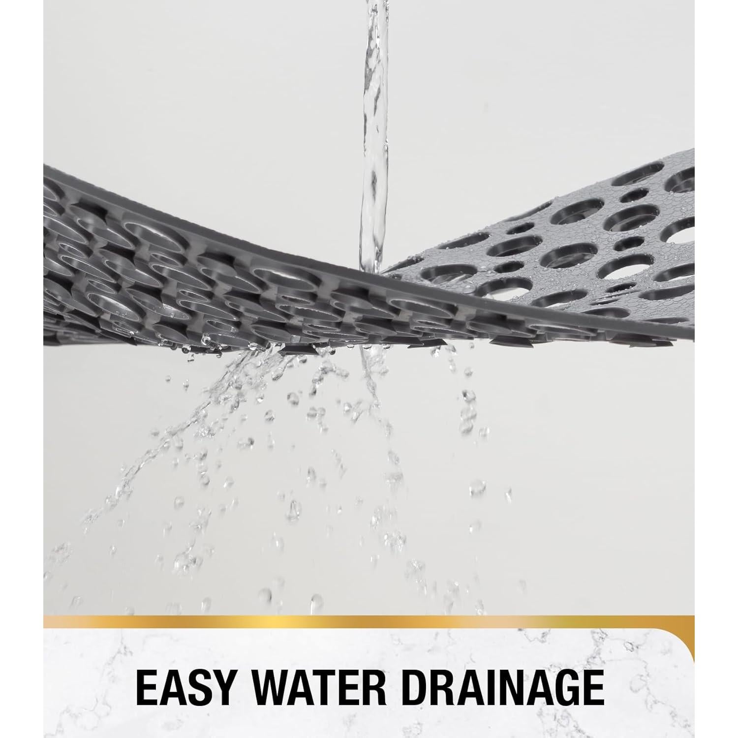 Alfombrilla de Ducha Antideslizante HITSLAM 53x53 cm Gris