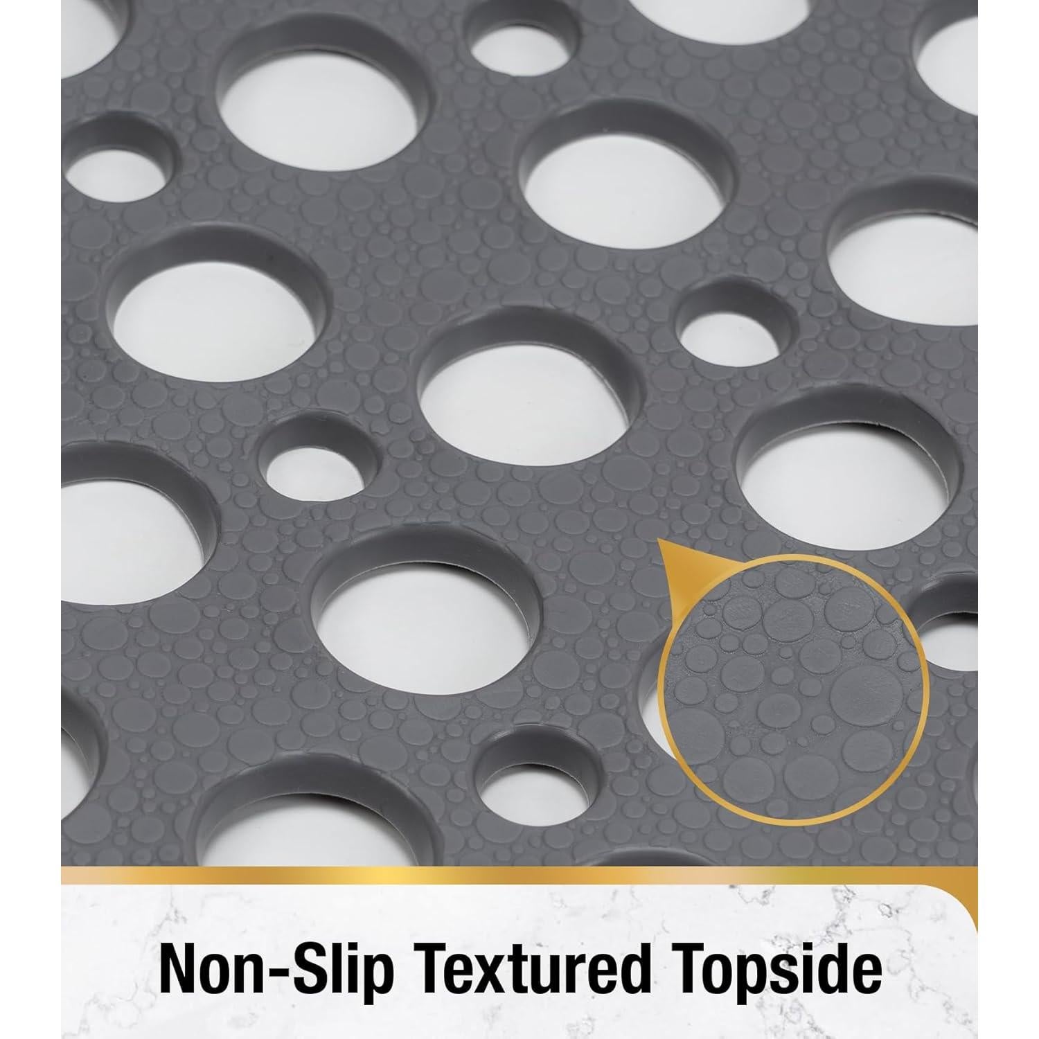 Alfombrilla de Ducha Antideslizante HITSLAM 53x53 cm Gris