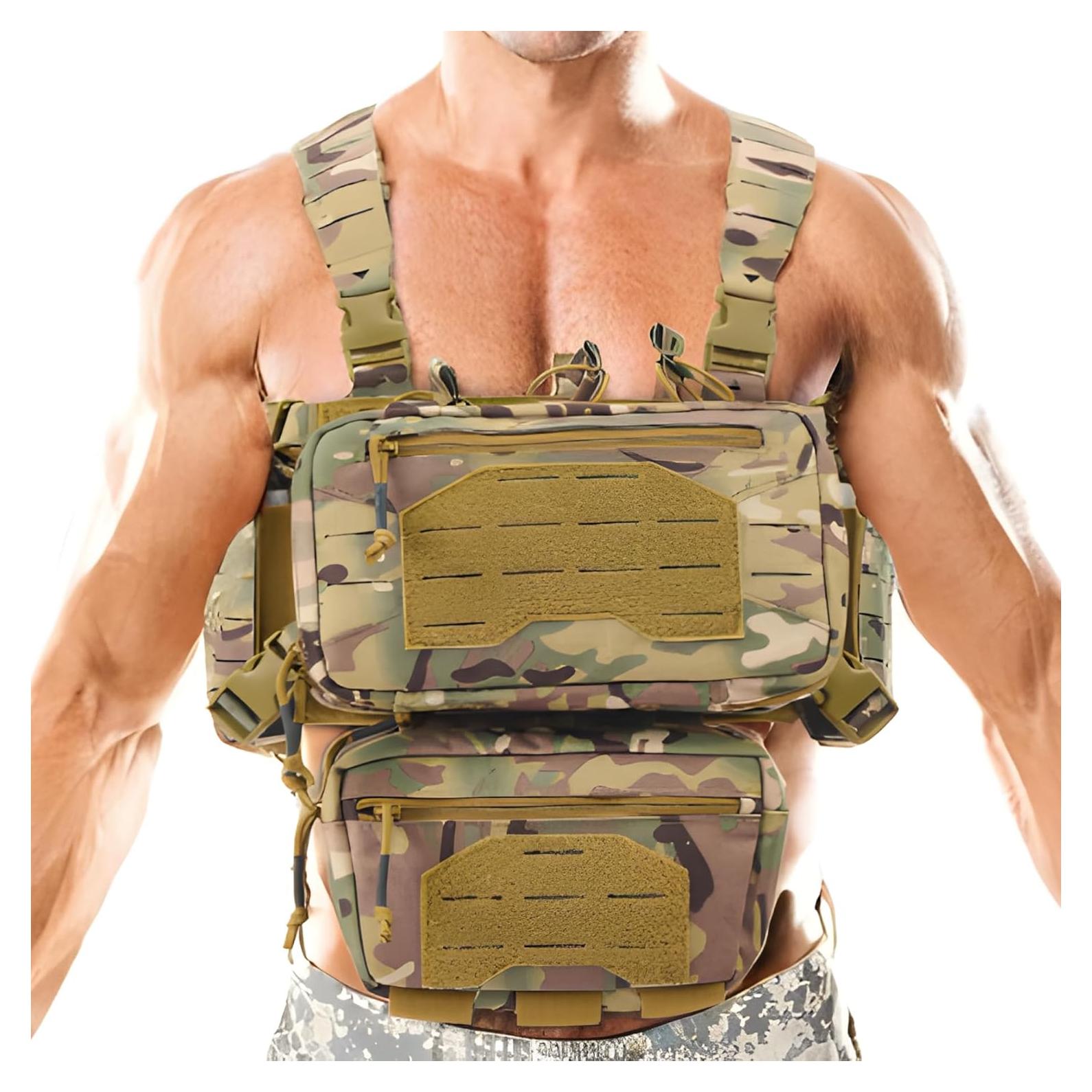 Chaleco Táctico YIELDEDLAND CES-CP-01 Camo 1000D 6 Bolsillos