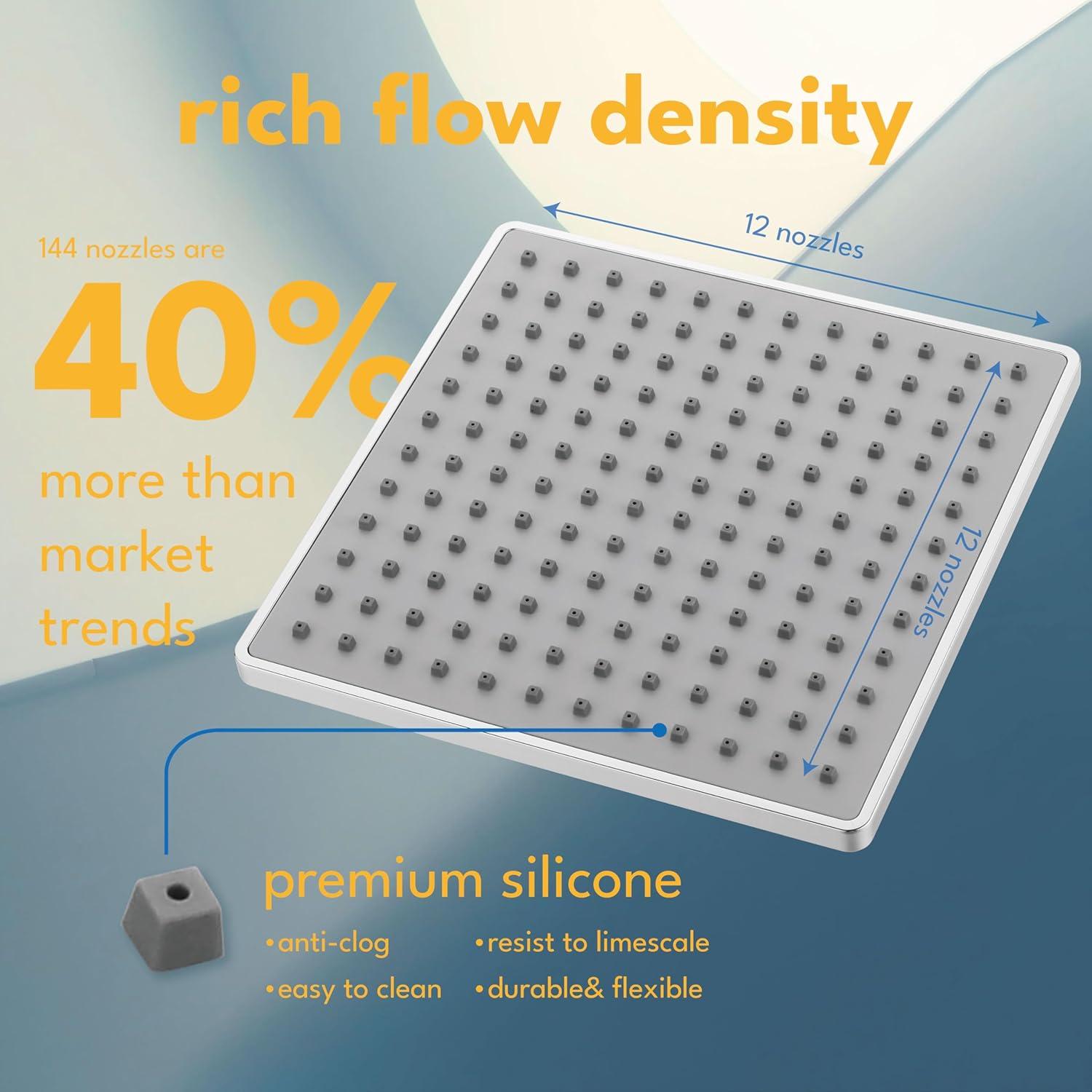 Cabezal de Ducha Fijo 20.3 cm Singing Rain - Alta Presión