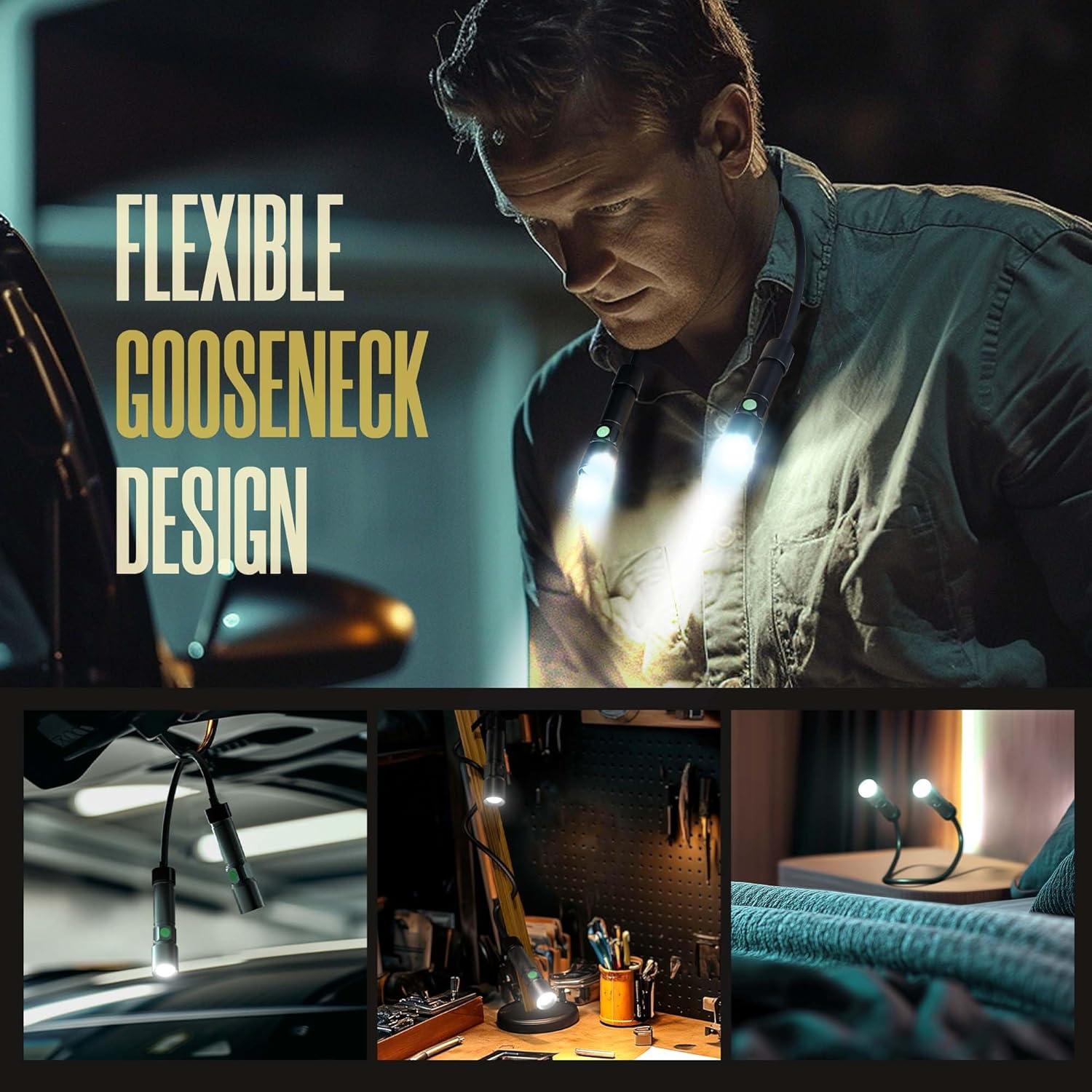 Luz de Cuello LED Dailylightingus 1800 Lumens Recargable