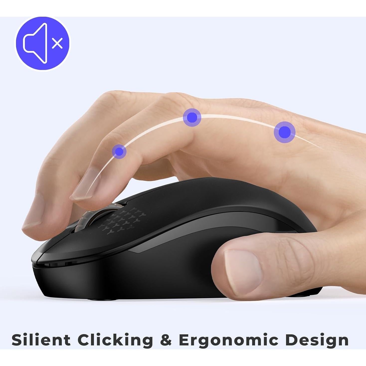 Combo Teclado y Ratón Inalámbrico Seenda USB Silencioso