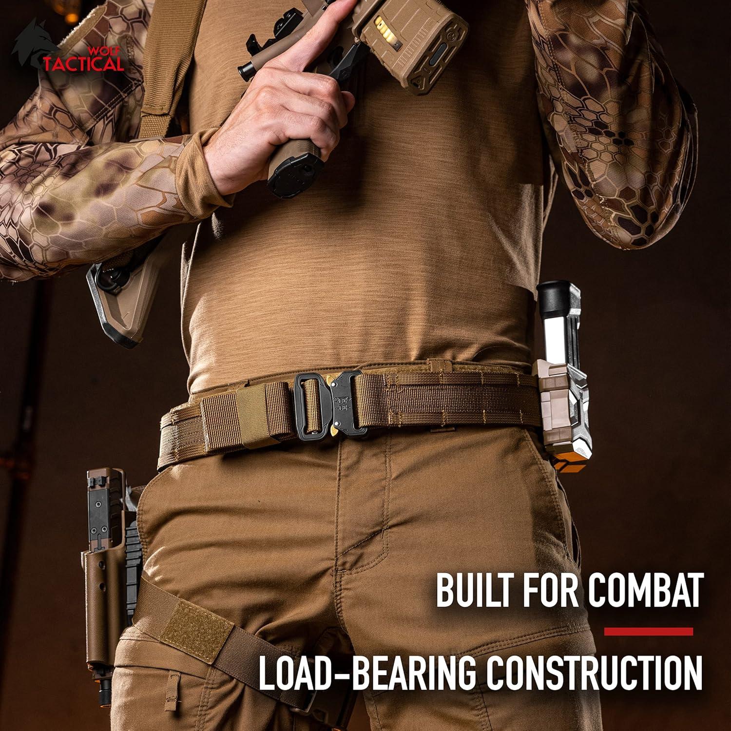 Cinturón Táctico Molle WOLF 4.45 cm Liberación Rápida