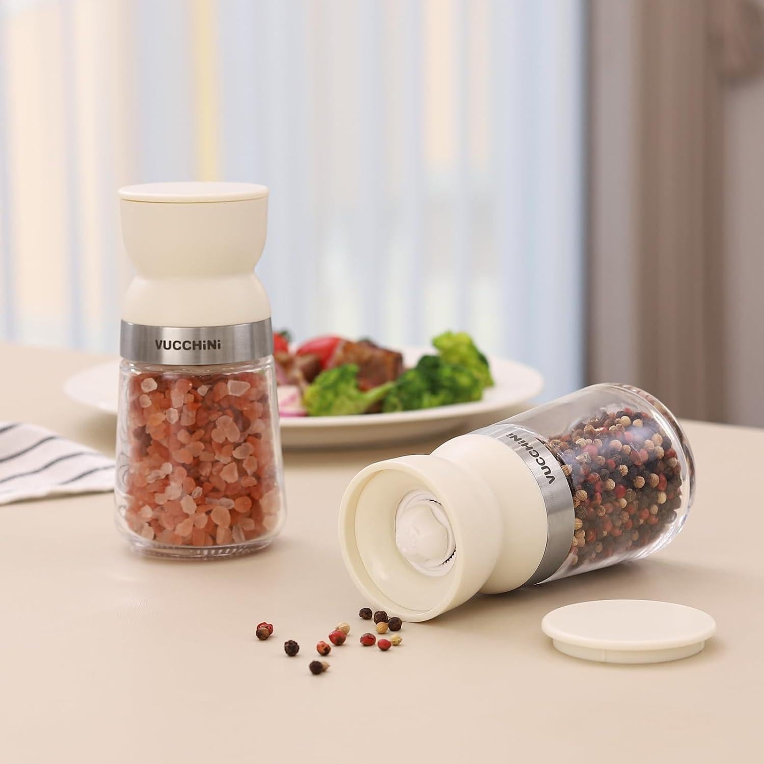 Juego de Molinillos de Sal y Pimienta Vucchini Beige 170g