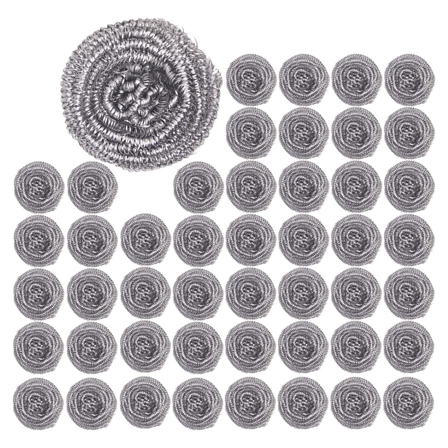 Estropajos de Acero Inoxidable XXJXING - Paquete de 48 Piezas