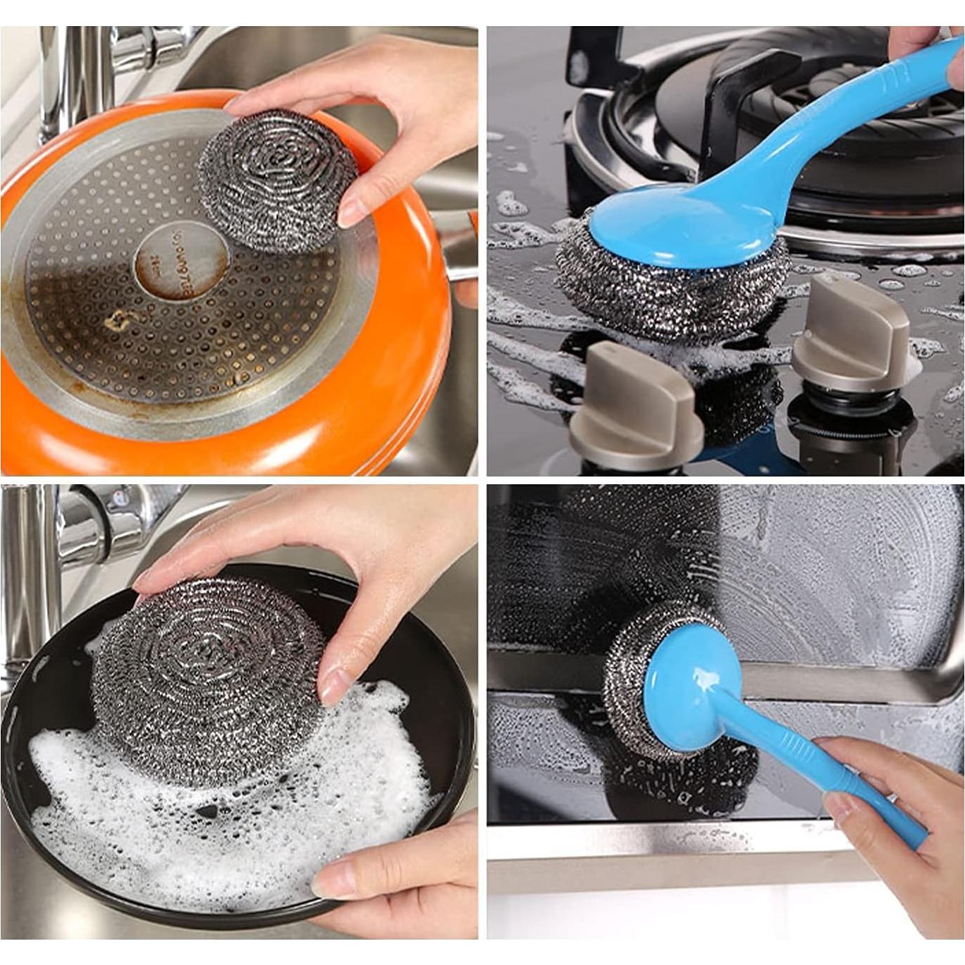 Estropajos de Acero Inoxidable XXJXING - Paquete de 48 Piezas