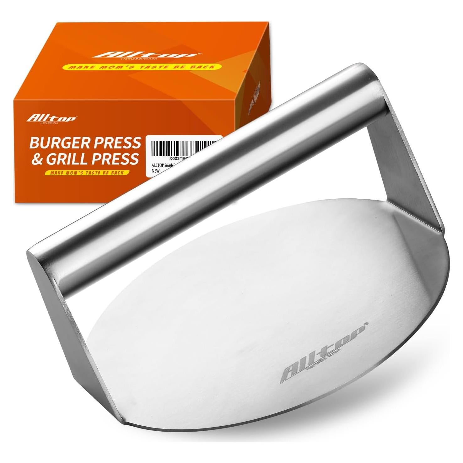 Prensa de Hamburguesa ALLTOP de Acero Inoxidable 14 cm
