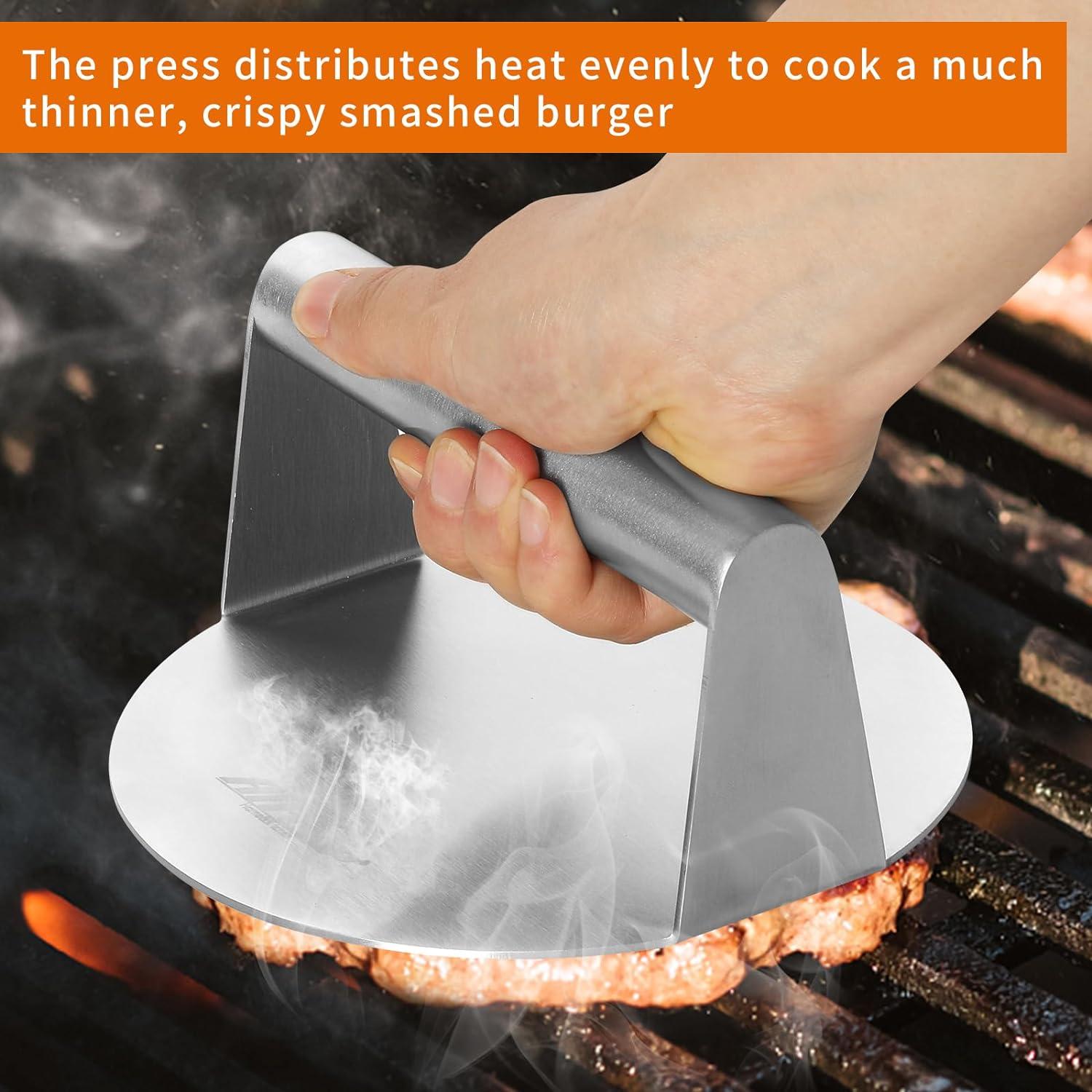 Prensa de Hamburguesa ALLTOP de Acero Inoxidable 14 cm