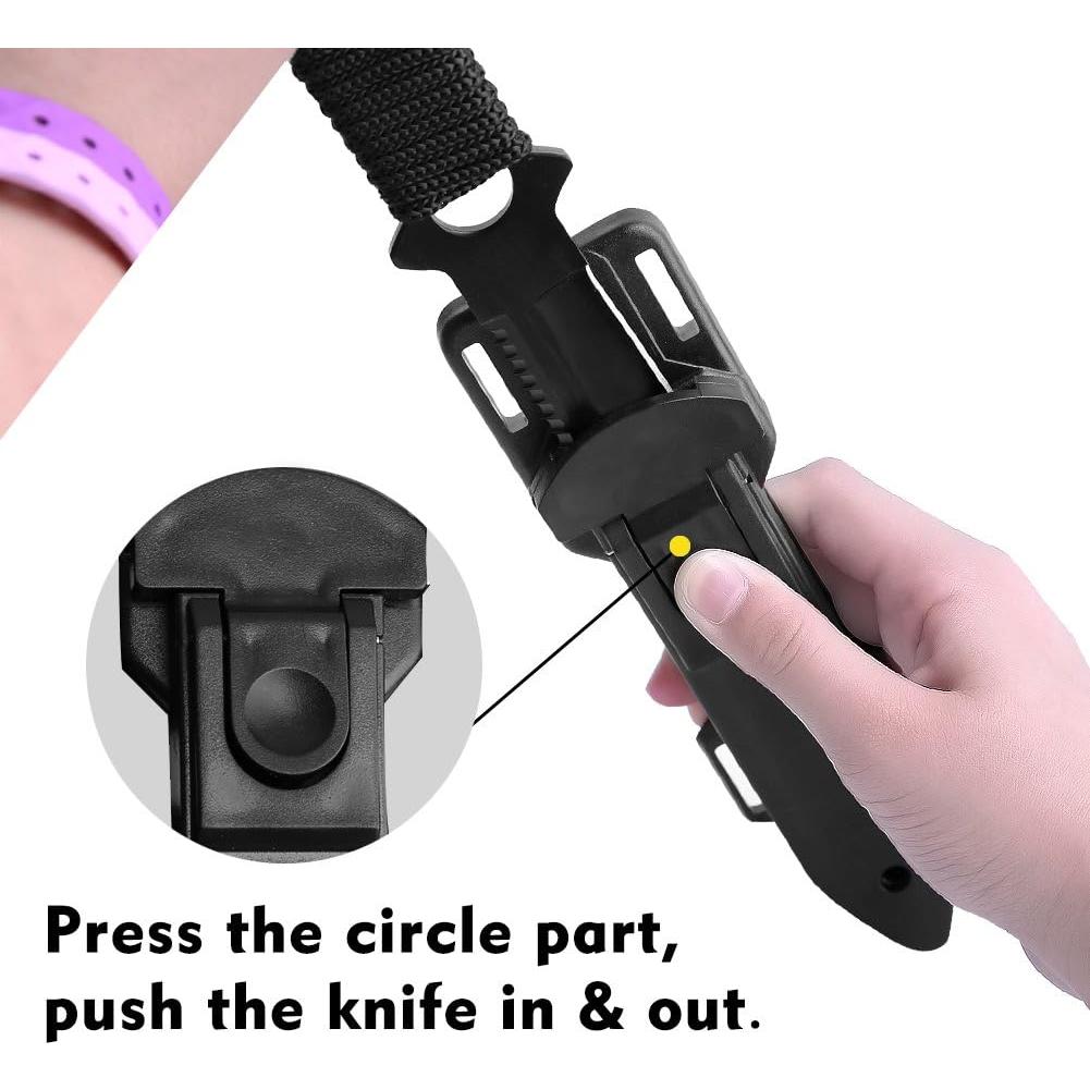 Cuchillo de Buceo Punada Negro con Funda y Correajes