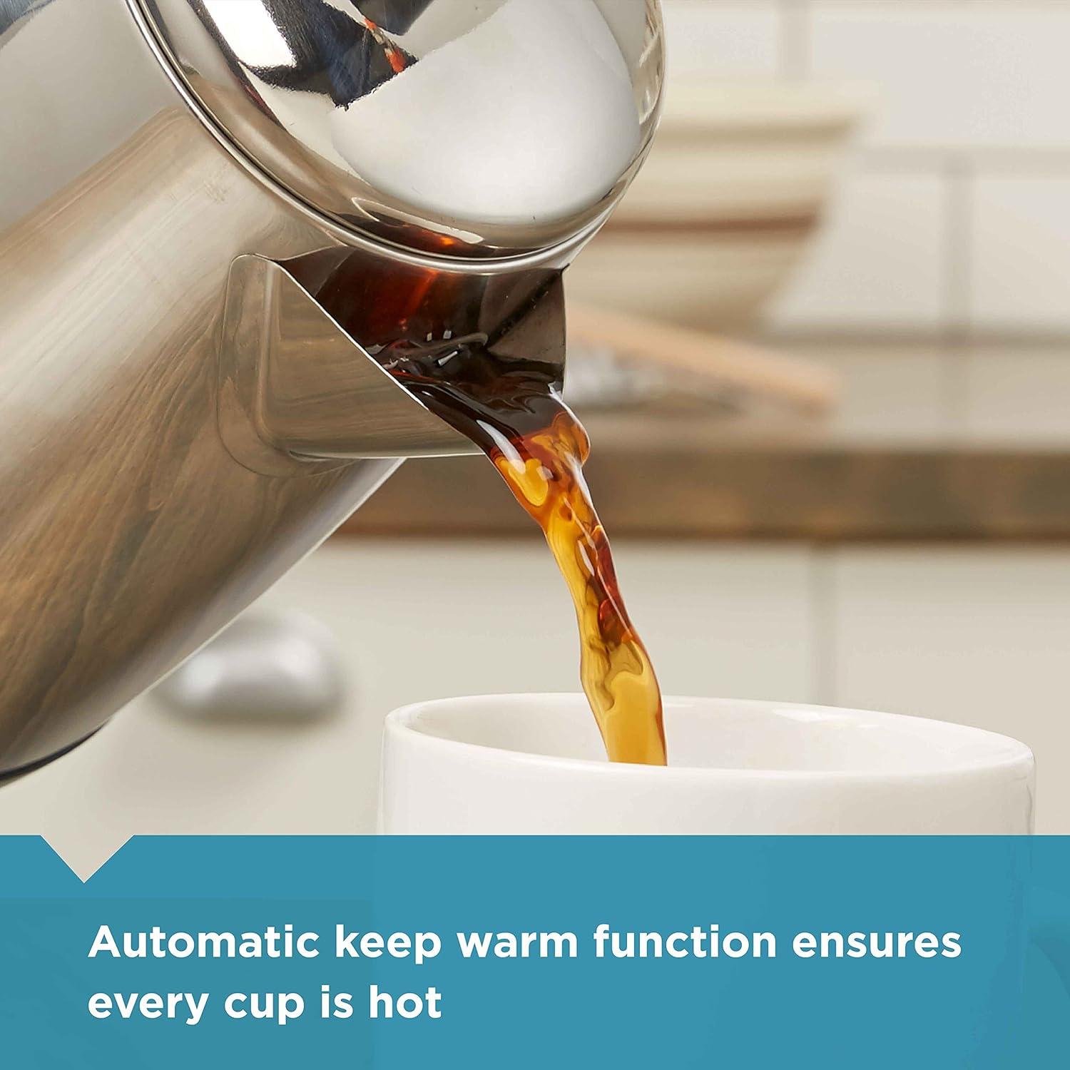 Percoladora Eléctrica Farberware 8 Tazas Acero Inoxidable