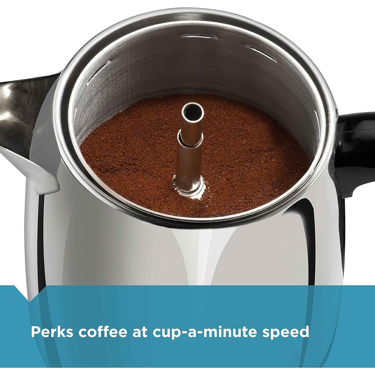 Percoladora Eléctrica Farberware 8 Tazas Acero Inoxidable