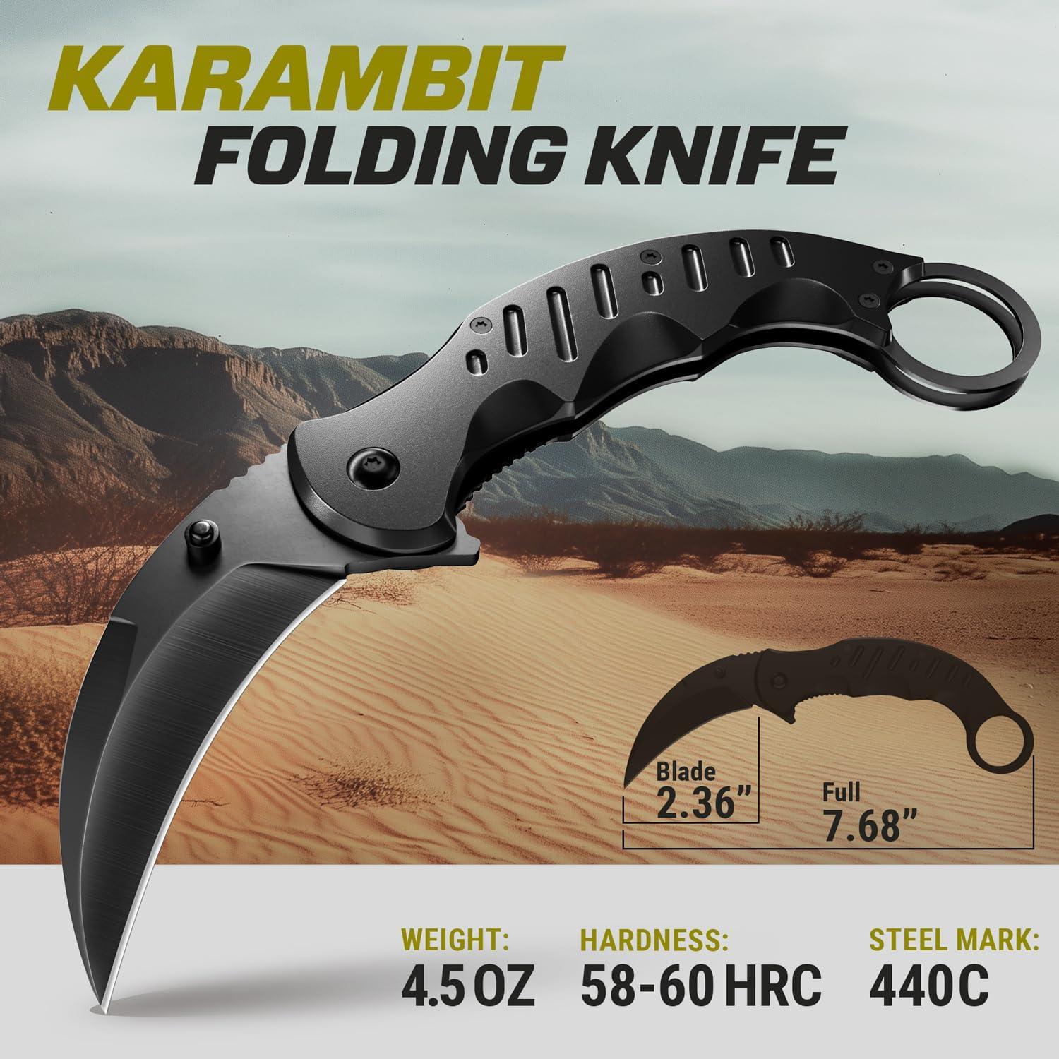 Cuchillo Karambit GOOD WORKER Plegable 7,37 cm Táctico