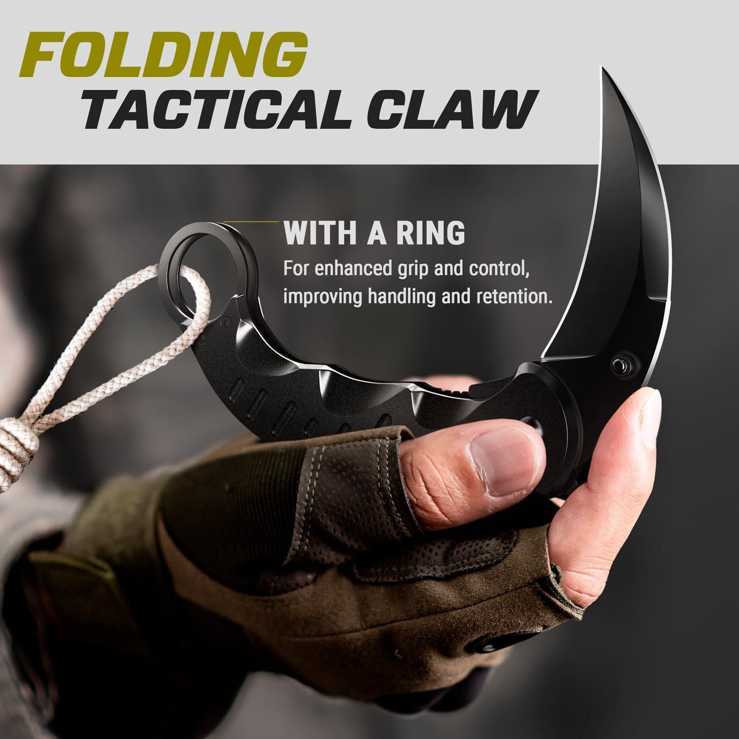 Cuchillo Karambit GOOD WORKER Plegable 7,37 cm Táctico