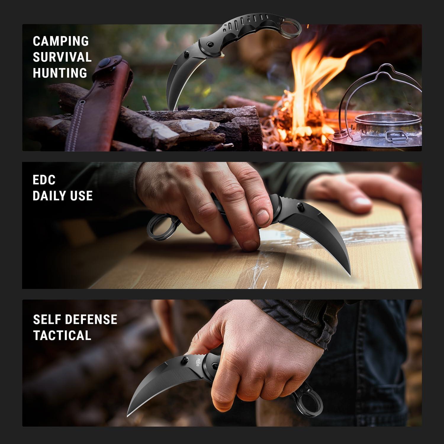 Cuchillo Karambit GOOD WORKER Plegable 7,37 cm Táctico