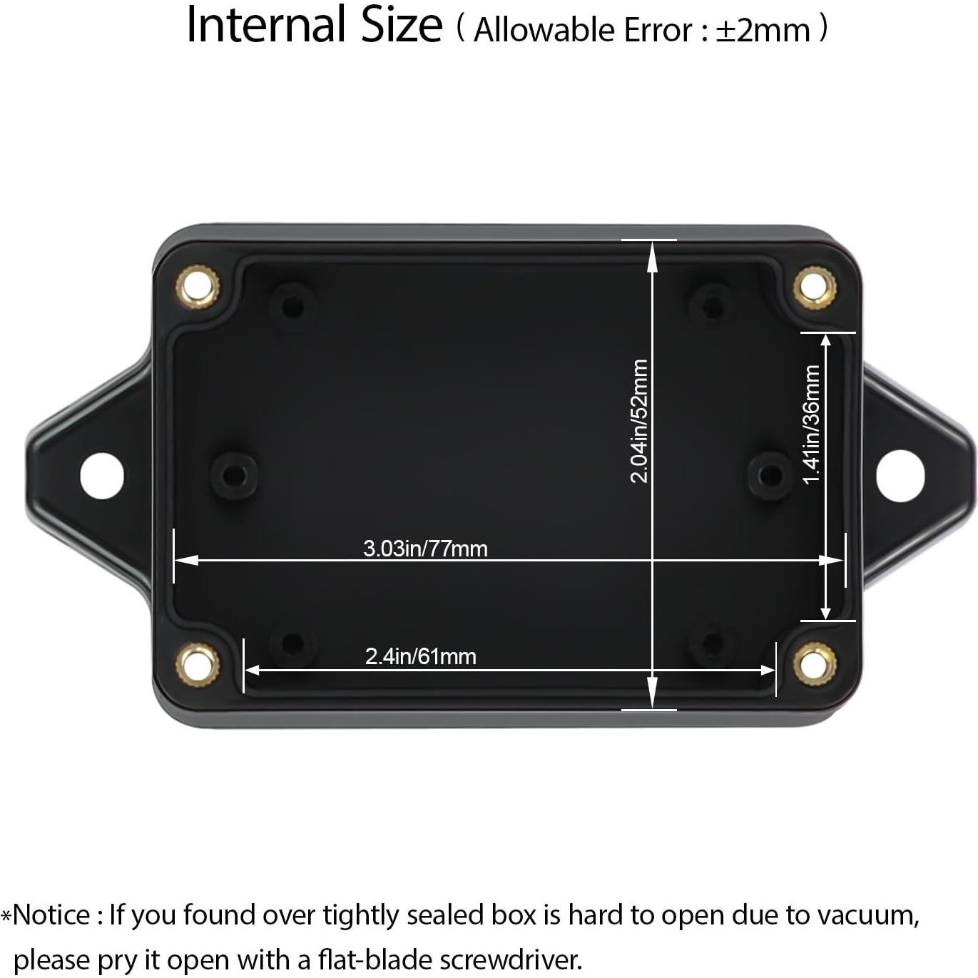 Caja de Conexiones IP65 LMioEtool Plástico ABS 83x58x33mm Paquete 2