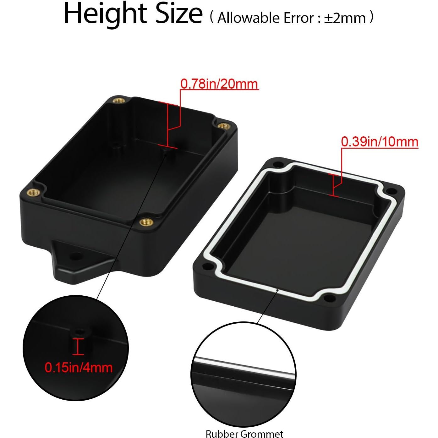 Caja de Conexiones IP65 LMioEtool Plástico ABS 83x58x33mm Paquete 2