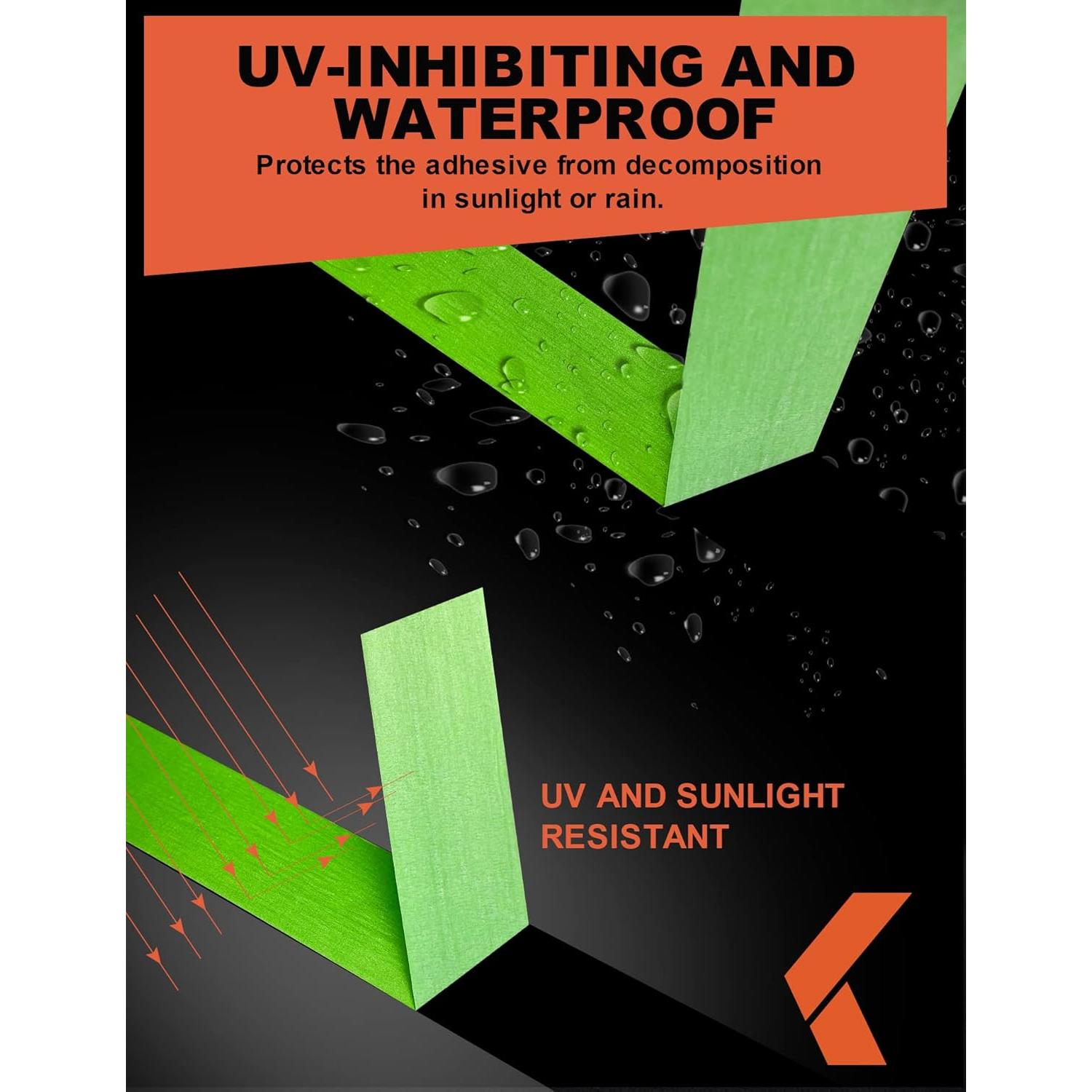 Cinta de Pintor KREFINISH Verde 1.78 cm x 54.86 m - 6 Rollos