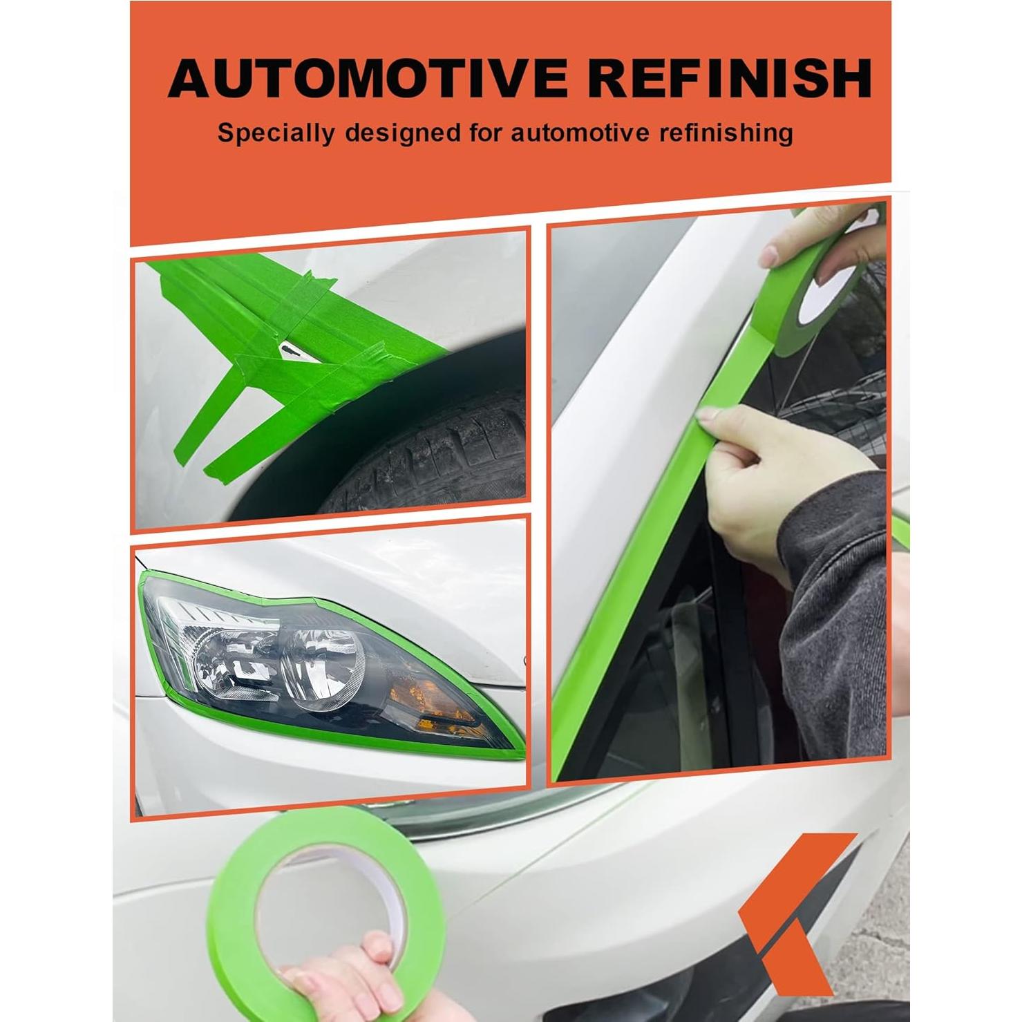 Cinta de Pintor KREFINISH Verde 1.78 cm x 54.86 m - 6 Rollos