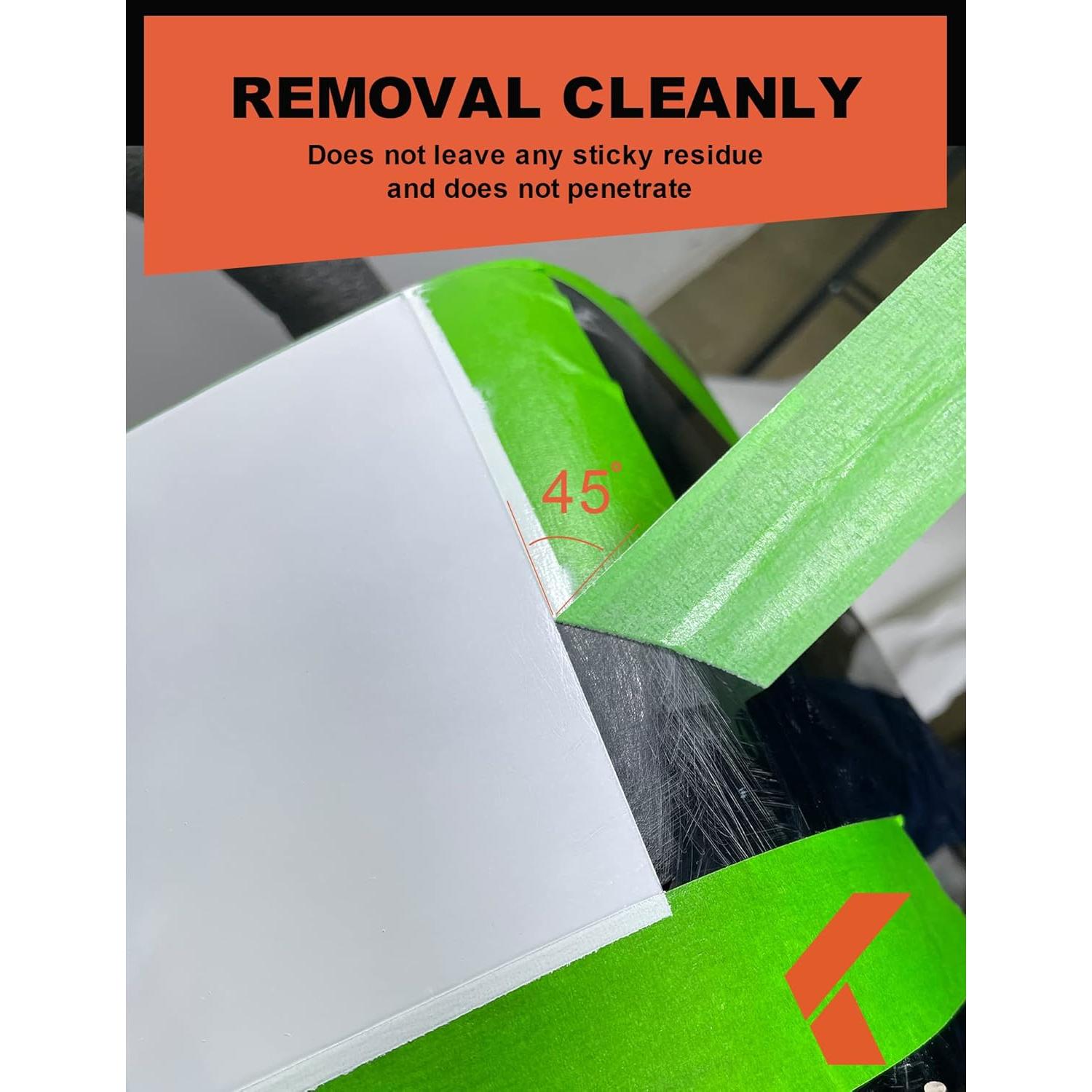 Cinta de Pintor KREFINISH Verde 1.78 cm x 54.86 m - 6 Rollos