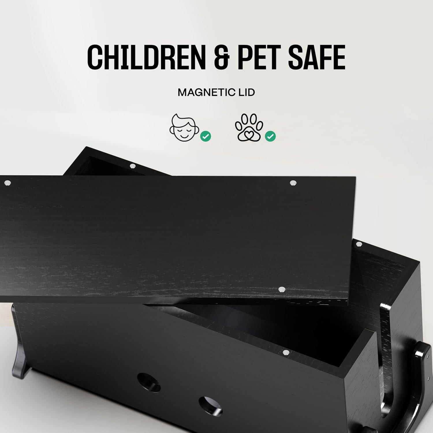 Caja de Gestión de Cables Extra Grande COREMINDED - Madera Acacia