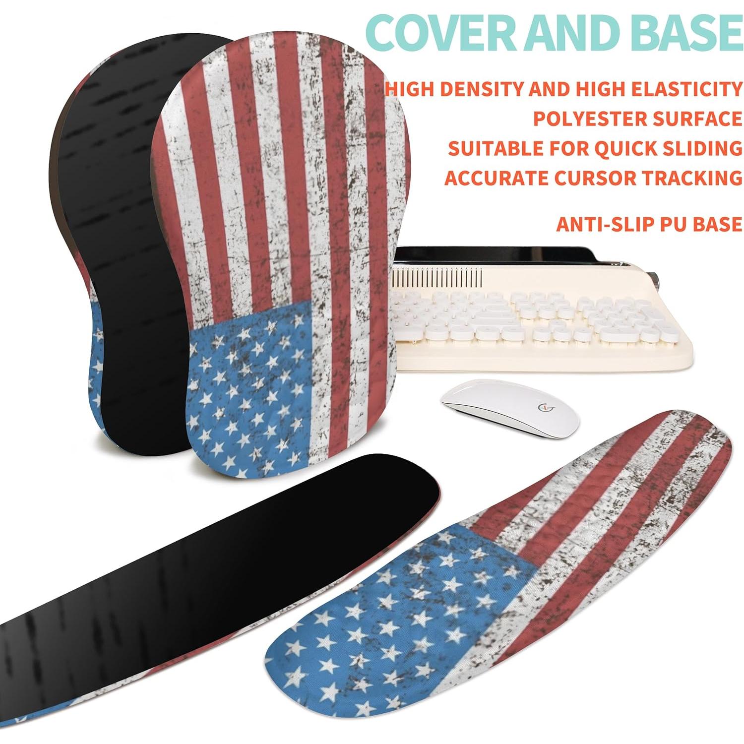 Juego Ergonómico 2-en-1 Kuosgm Reposamuñecas y Almohadilla