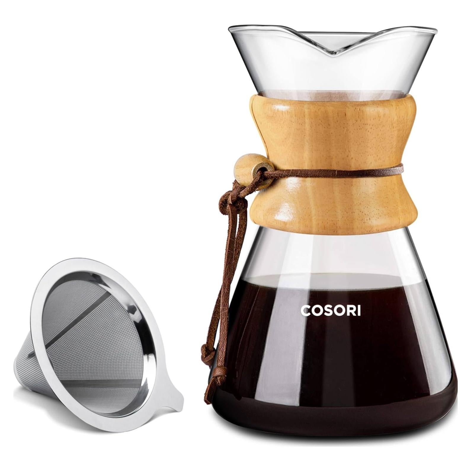 Cafetera de Goteo COSORI 8 Tazas Acero Inoxidable Doble Capa