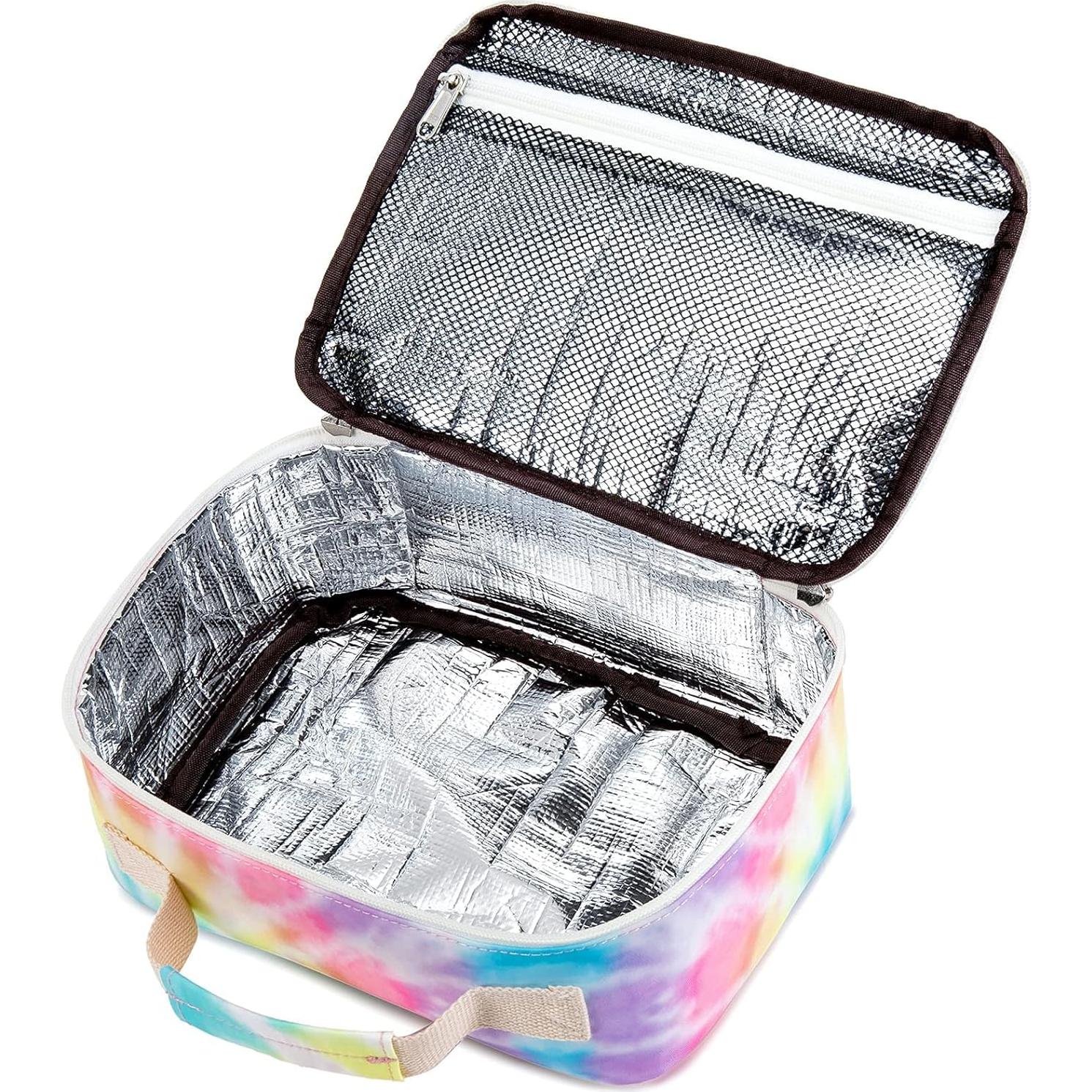 Kids Lunch Box Boys Girls Insulated Lunch Cooler Bag Reusable Lunch Tote Kit for School Travel (094 Tie Dye)