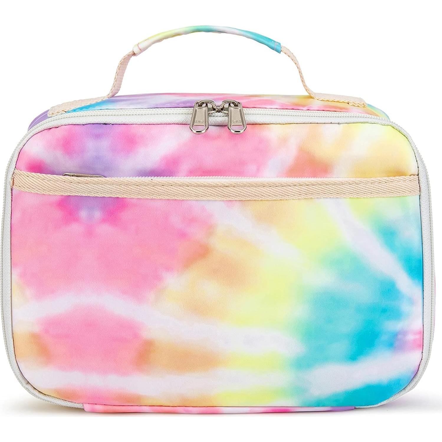 Kids Lunch Box Boys Girls Insulated Lunch Cooler Bag Reusable Lunch Tote Kit for School Travel (094 Tie Dye)