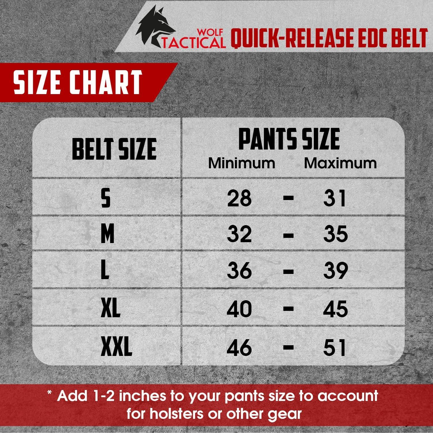 Cinturón EDC Wolf Tactical 1.5" Nylon Reforzado Negro