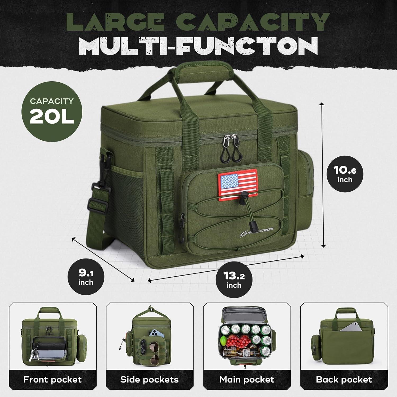 Caja Táctica Maelstrom para Almuerzo 20L Verde Militar