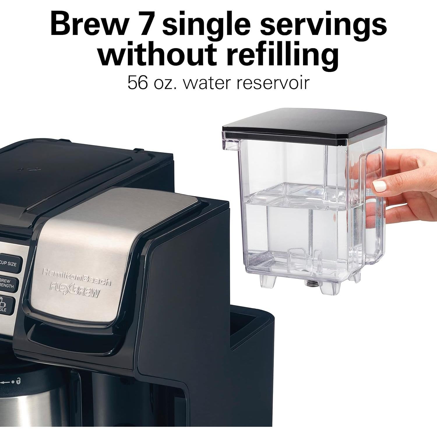 Cafetera Hamilton Beach FlexBrew Trio 12 Tazas Acero Inoxidable