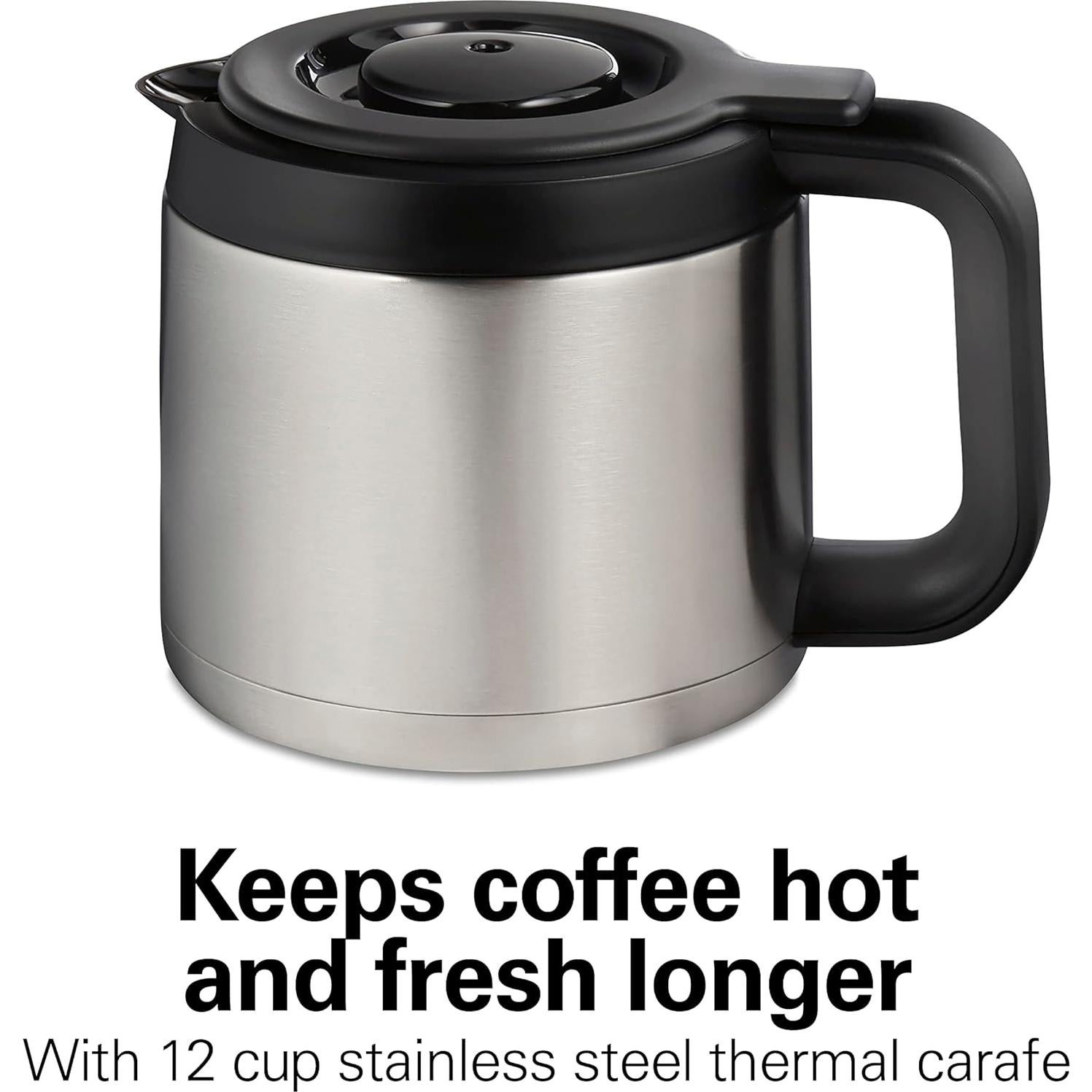 Cafetera Hamilton Beach FlexBrew Trio 12 Tazas Acero Inoxidable