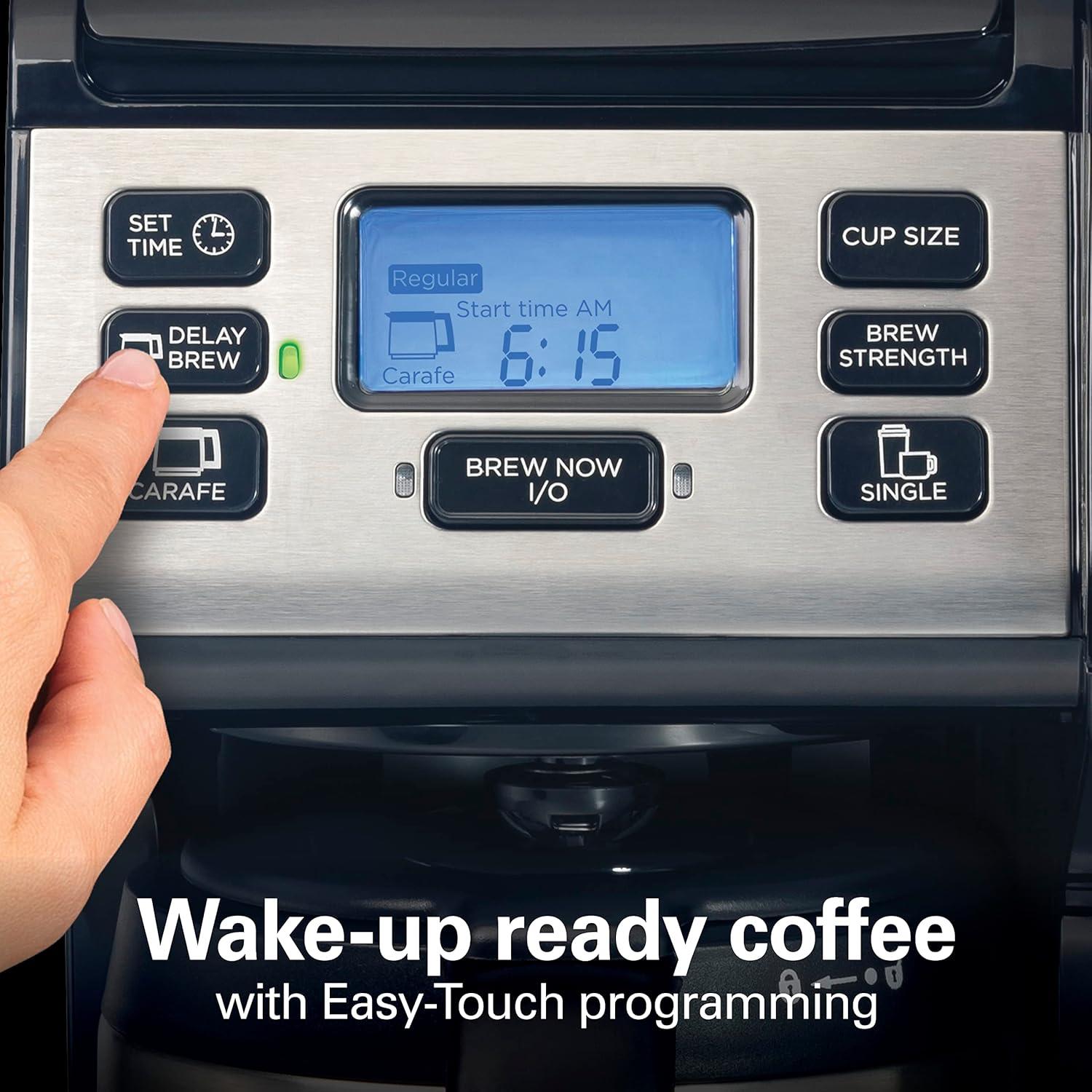 Cafetera Hamilton Beach FlexBrew Trio 12 Tazas Acero Inoxidable