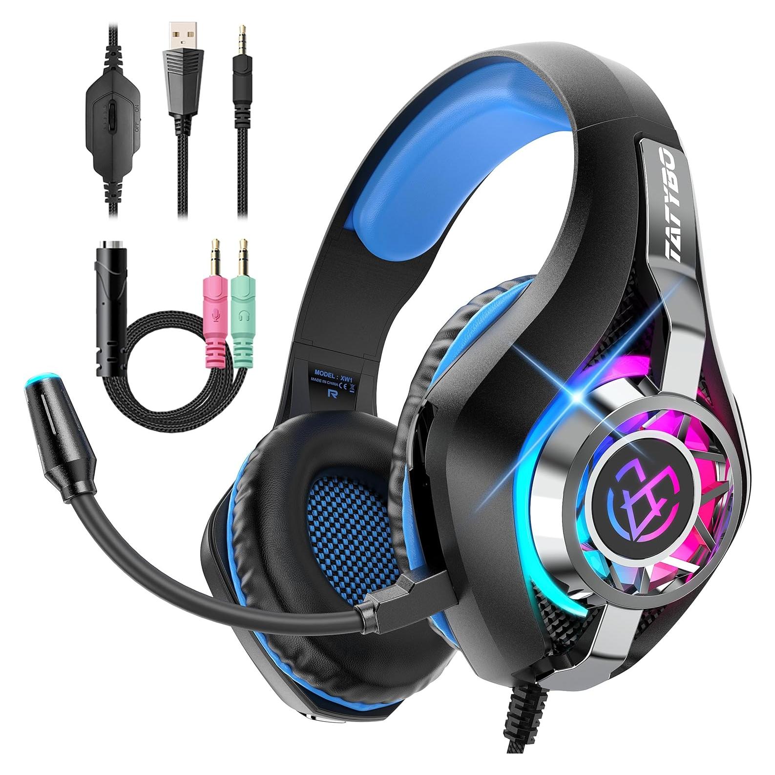 Auriculares Gaming Tatybo YZ-US-GM-1B con Micrófono y Cancelación de Ruido