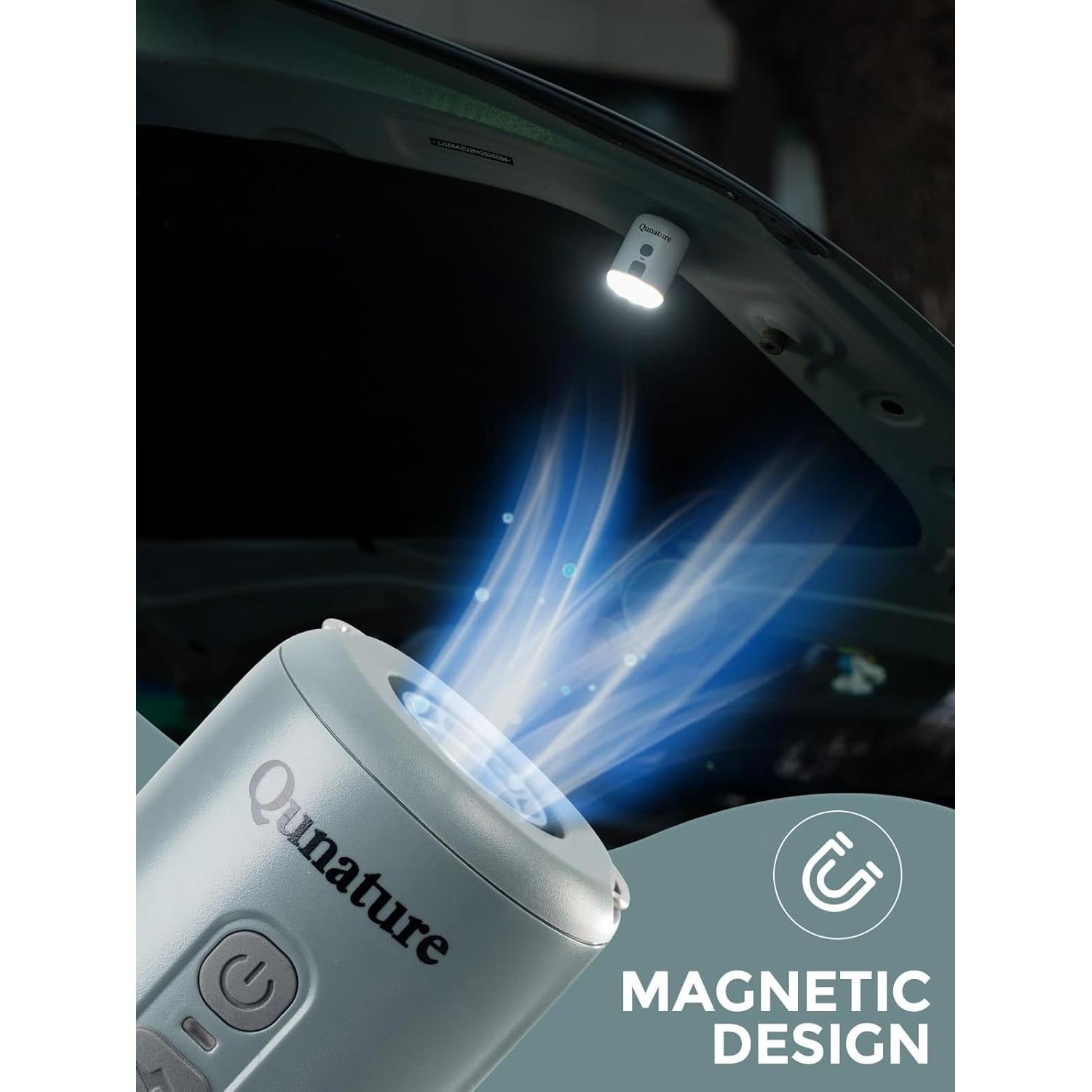 Bomba de Aire Portátil QUNATURE Recargable 1600mAh con Linterna