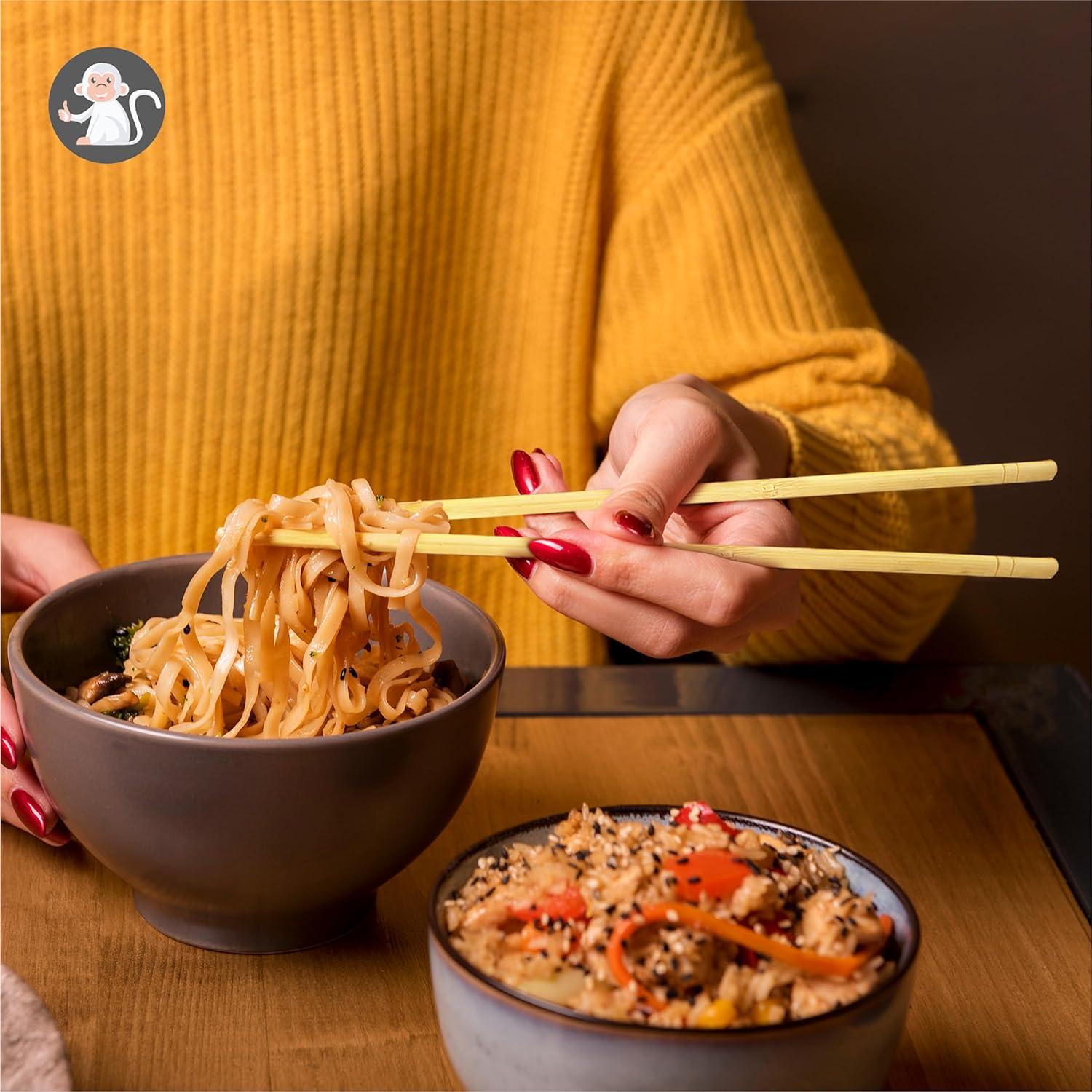 Palillos Desechables de Bambú Mono Albino 23.5 cm - 100 Pares