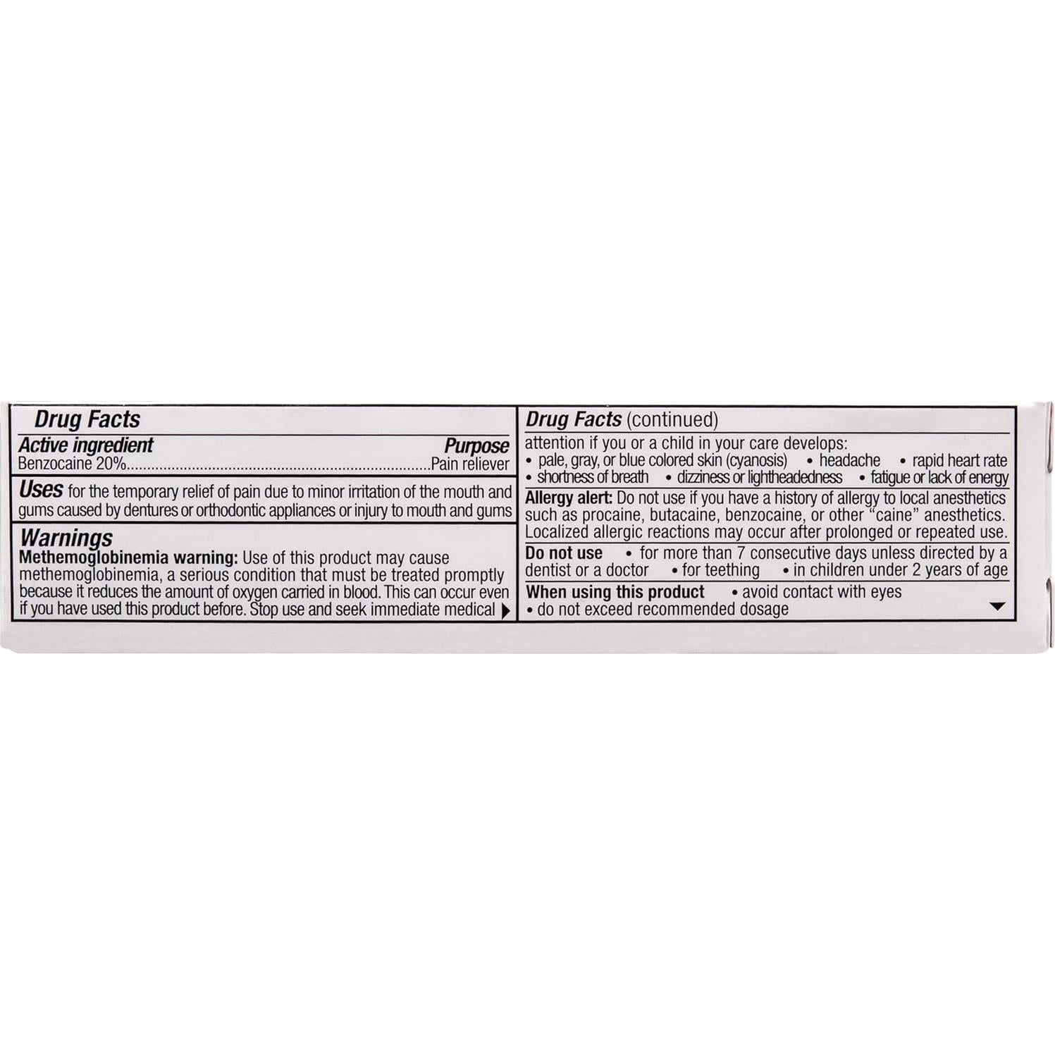 Crema Anestésica Tópica Benzodent 28g Alivio Dolor Dental