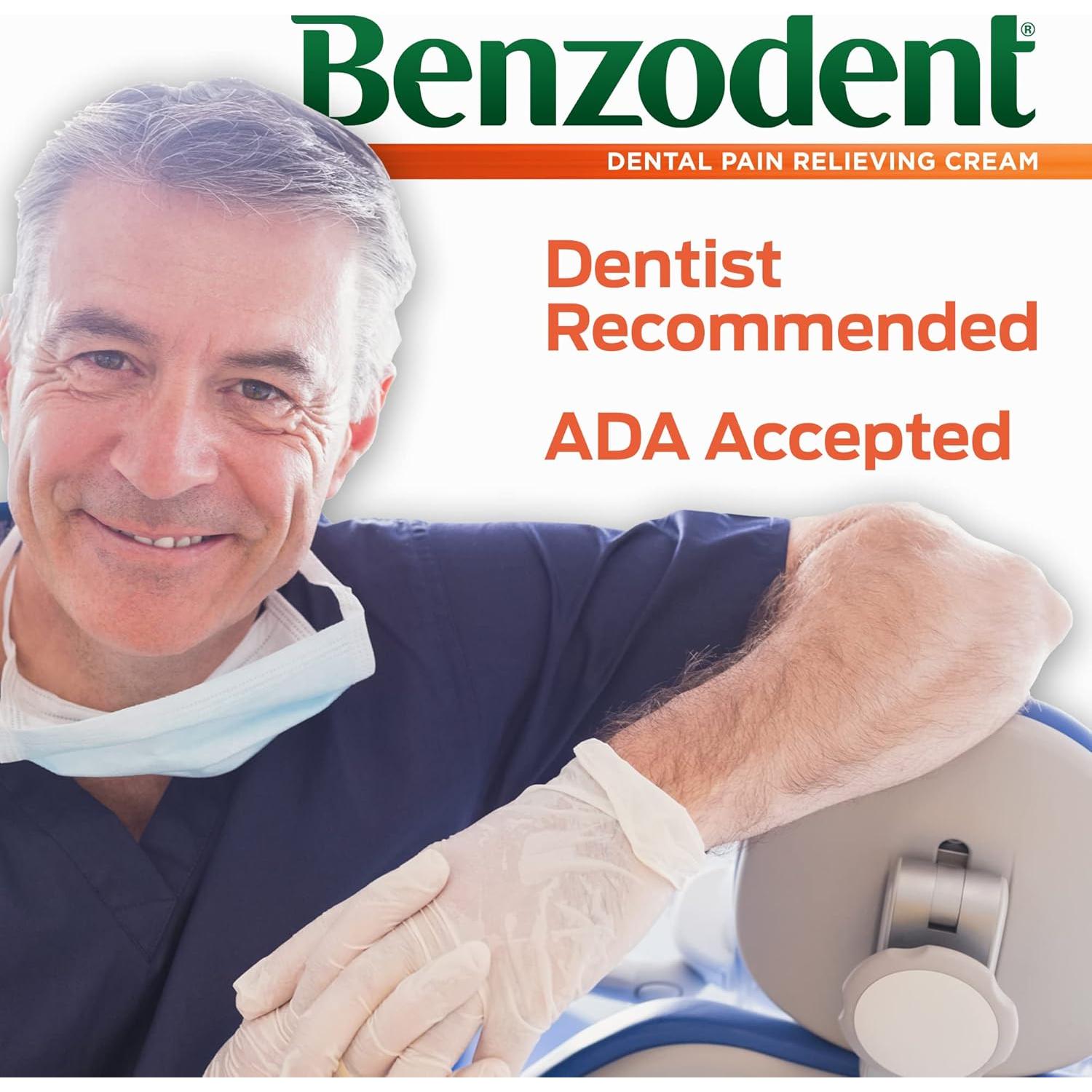 Crema Anestésica Tópica Benzodent 28g Alivio Dolor Dental