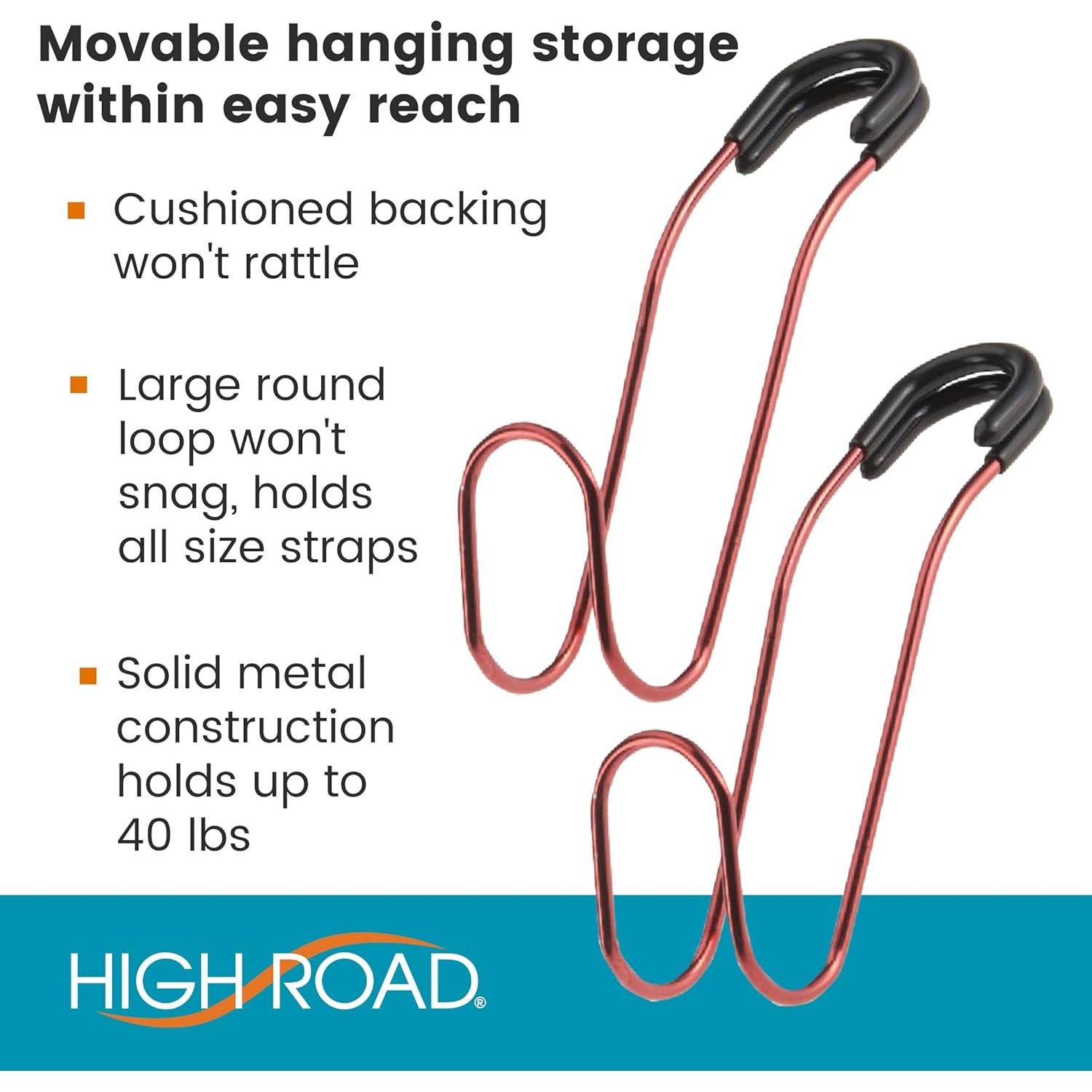 Ganchos de Bolsa Inquebrantables High Road - 4 Ganchos para Auto