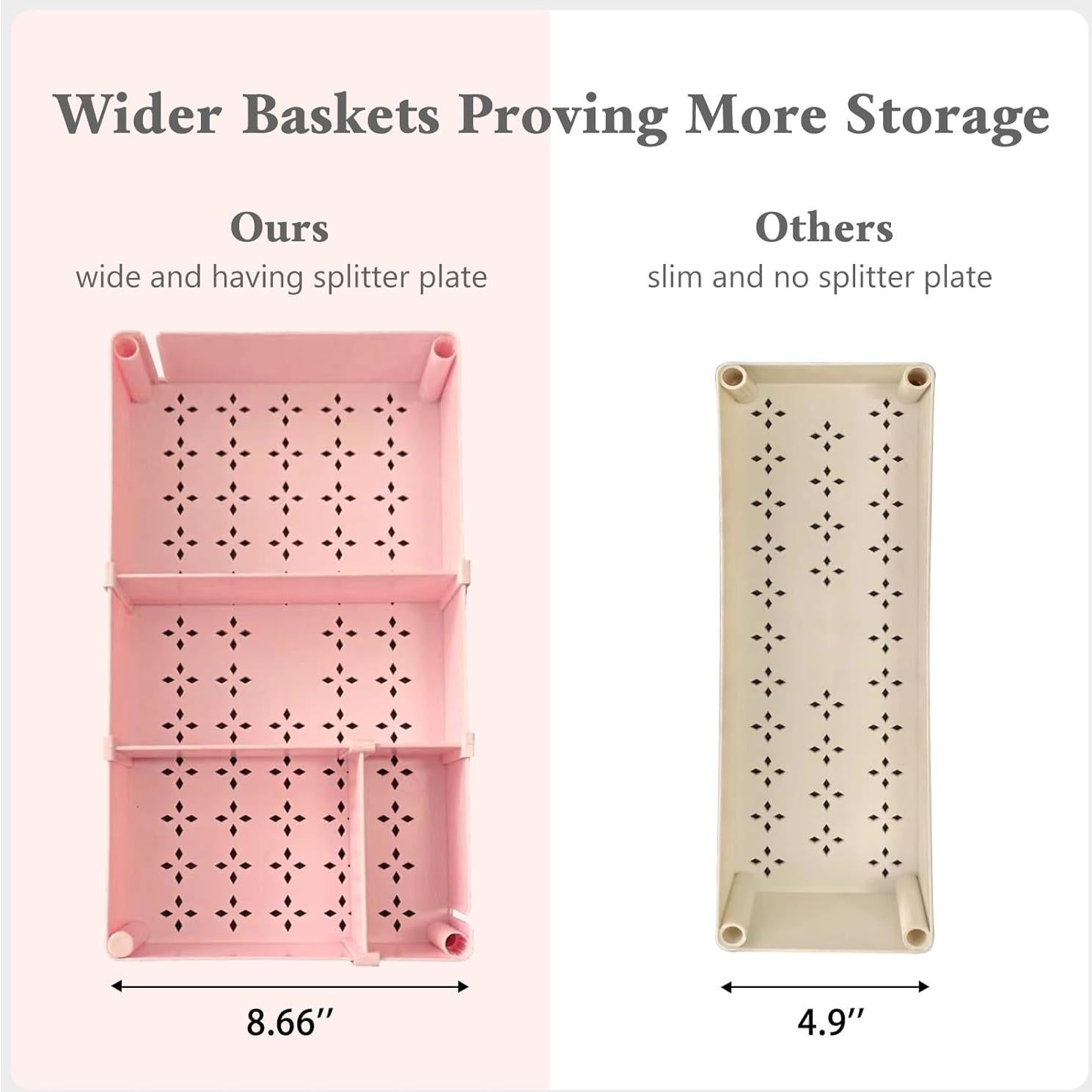 Carro de Almacenamiento Estrecho danpinera Rosa 3 Niveles