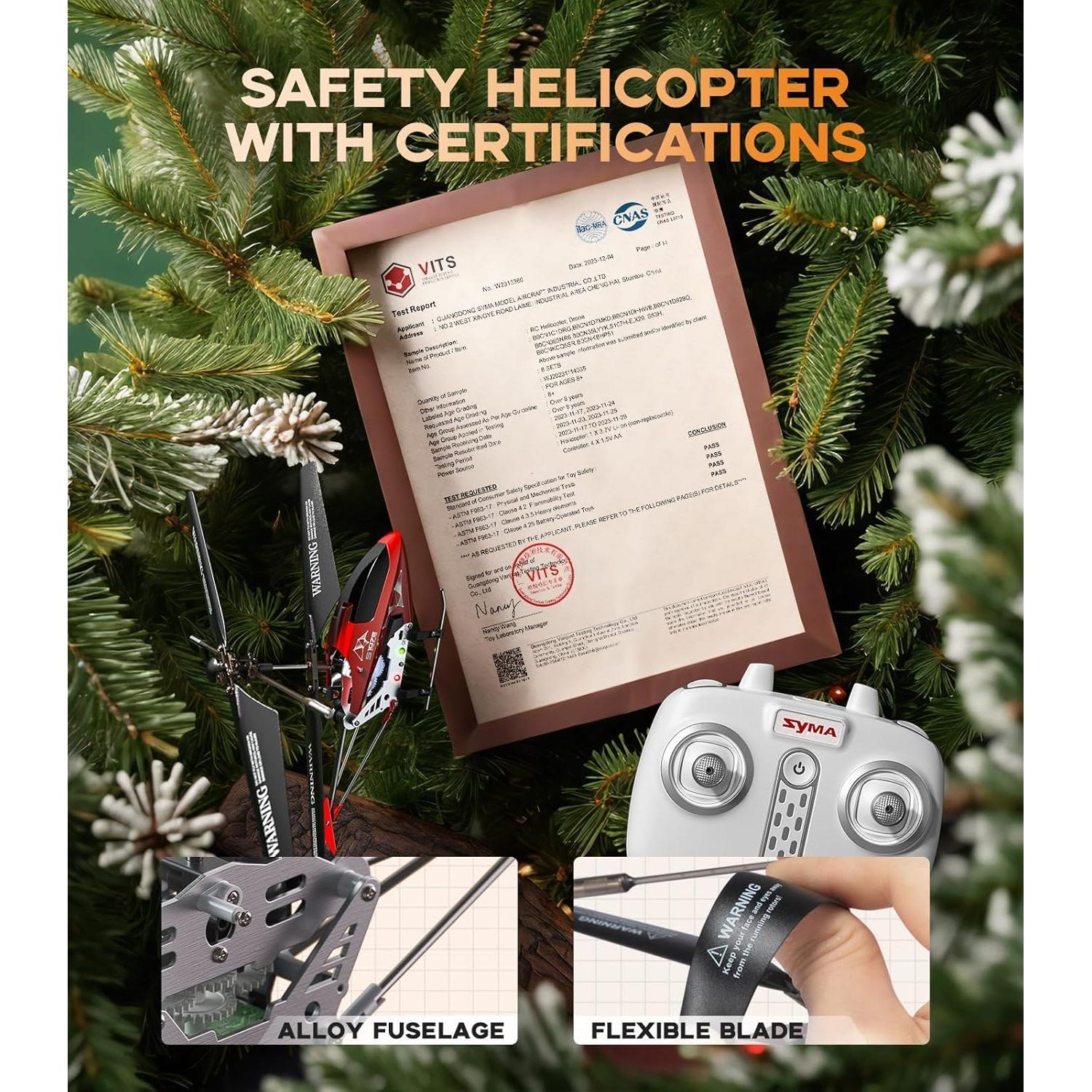 Helicóptero RC SYMA S107H-E con Estabilizador y Altura Fija