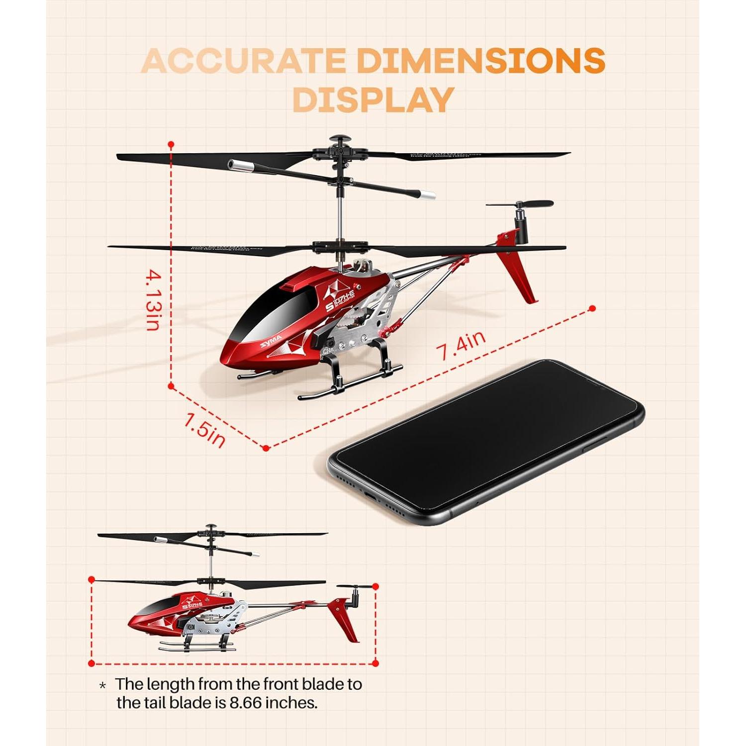 Helicóptero RC SYMA S107H-E con Estabilizador y Altura Fija