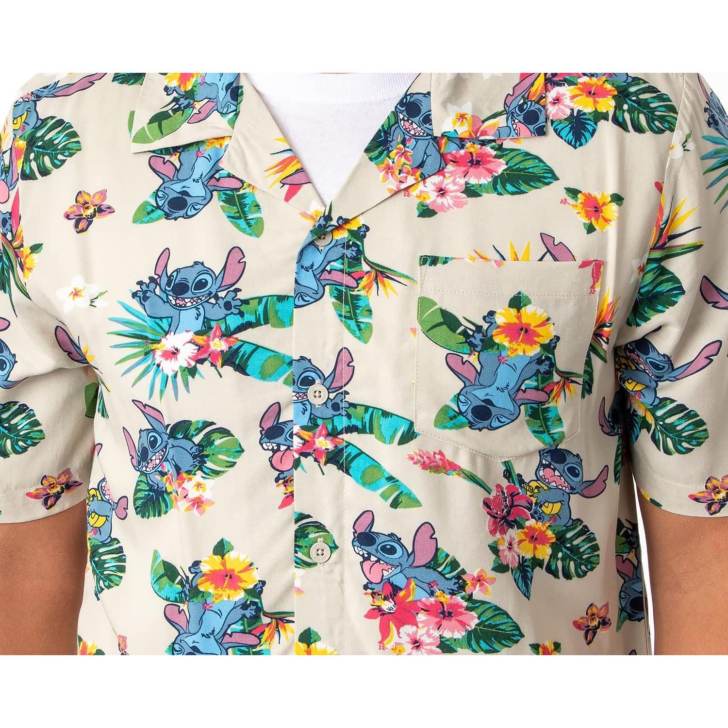 Camisa Hawaiana de Botones para Hombre Lilo y Stitch - Mad Engine