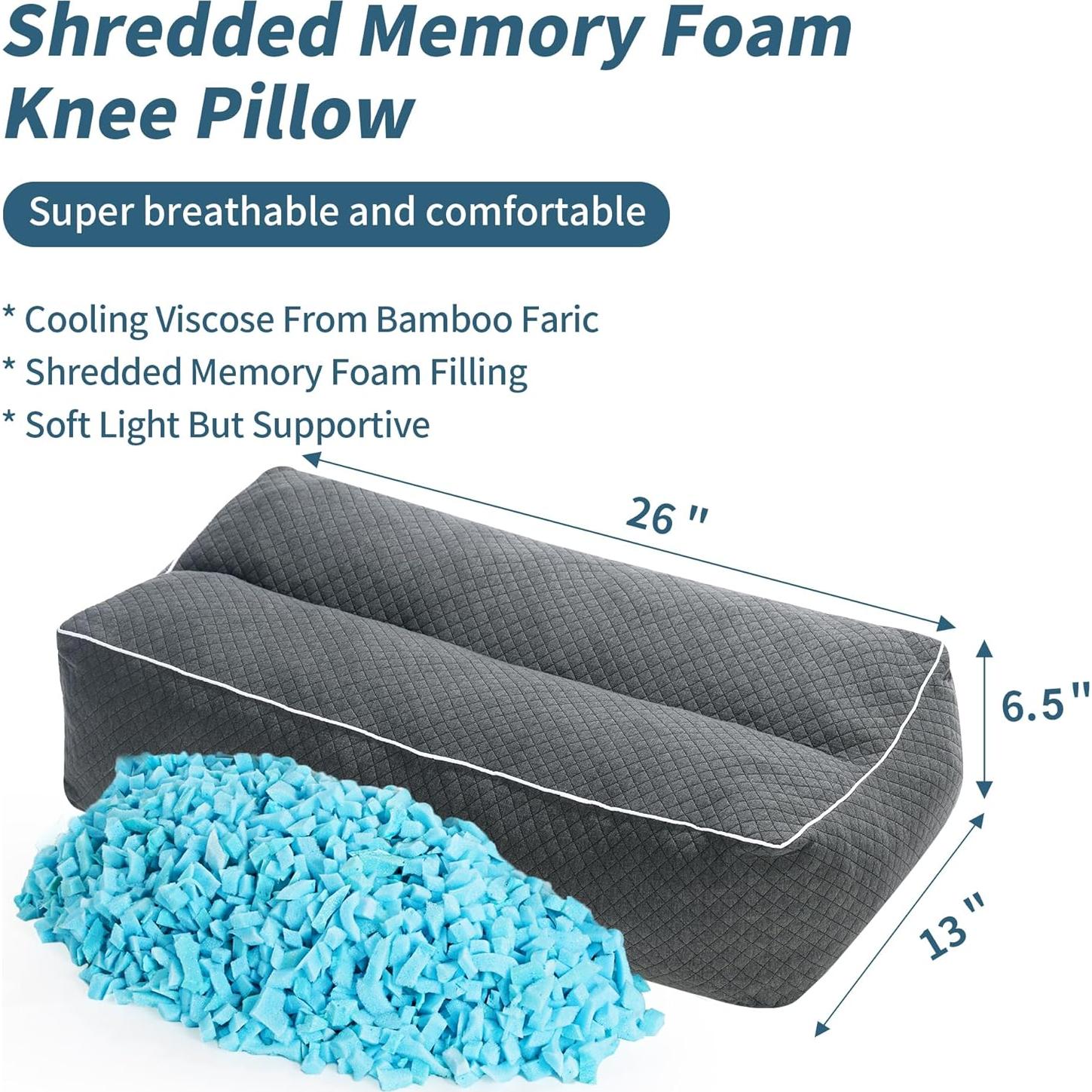 Almohada de Rodilla HOMBYS Espuma Viscoelástica 66 cm Gris