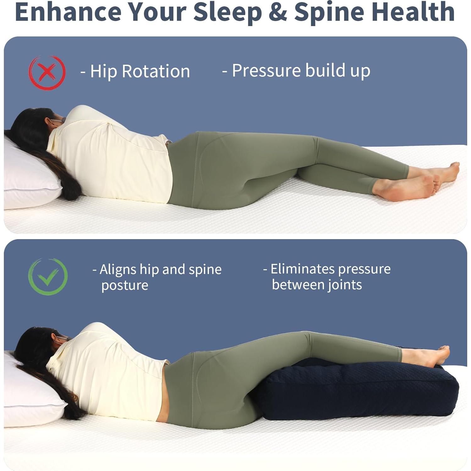 Almohada de Rodilla HOMBYS Espuma Viscoelástica 14 cm Azul Marino